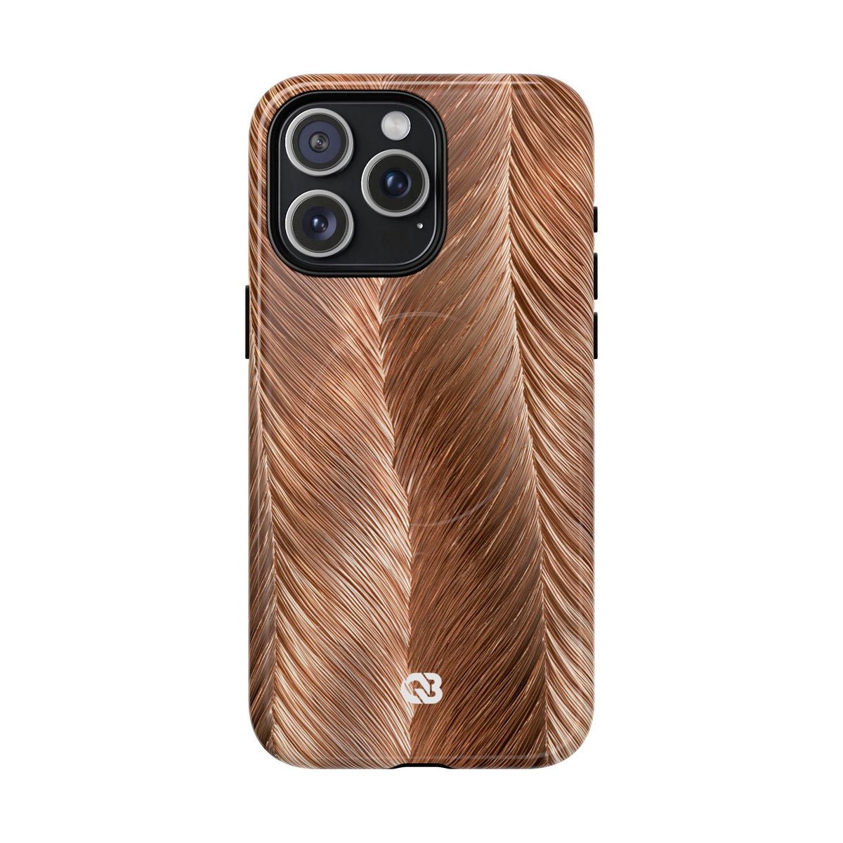 Rose Gold Weave · Tough 2.0 Magnetic Phone Case for iPhone · Brown