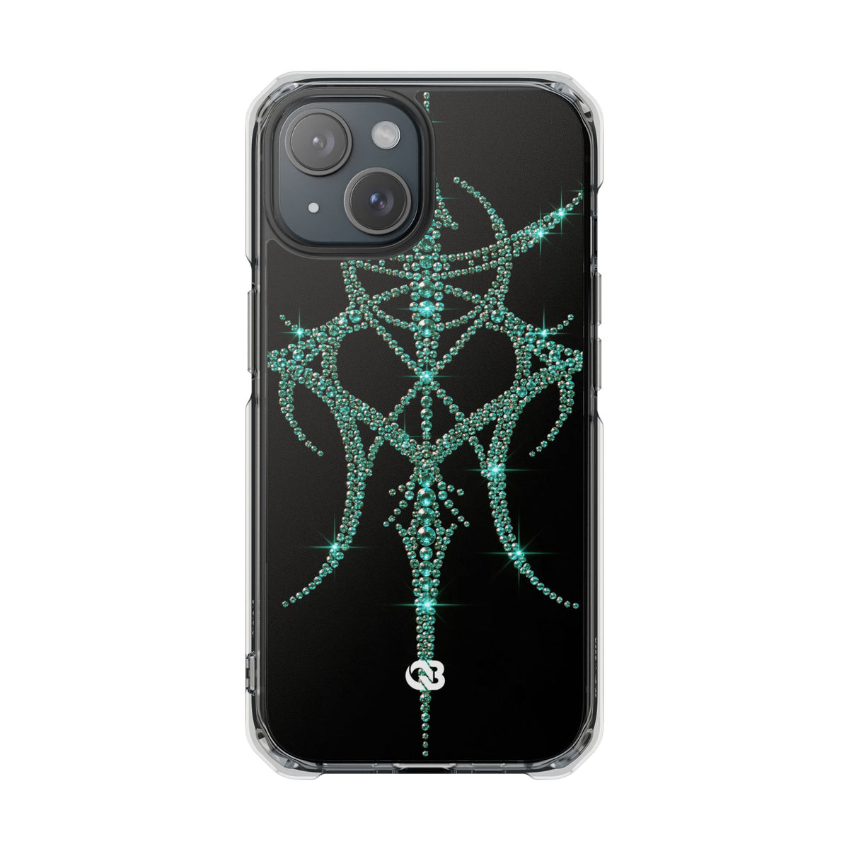 Teal Cyber Sigil · Clear Impact Magnetic Phone Case for iPhone · Teal