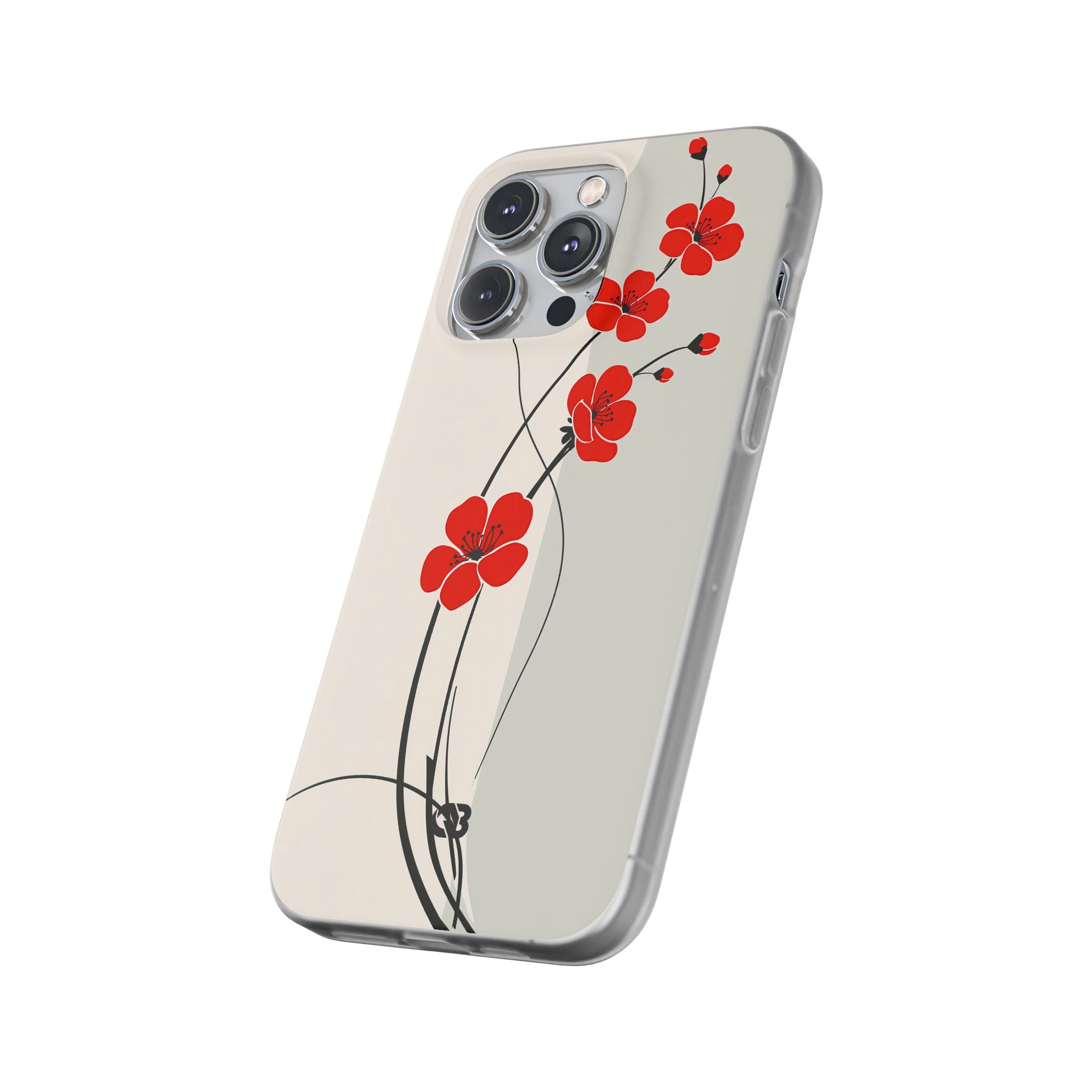 Red Lite Phone Case for iPhone - Crimson Plum Ink