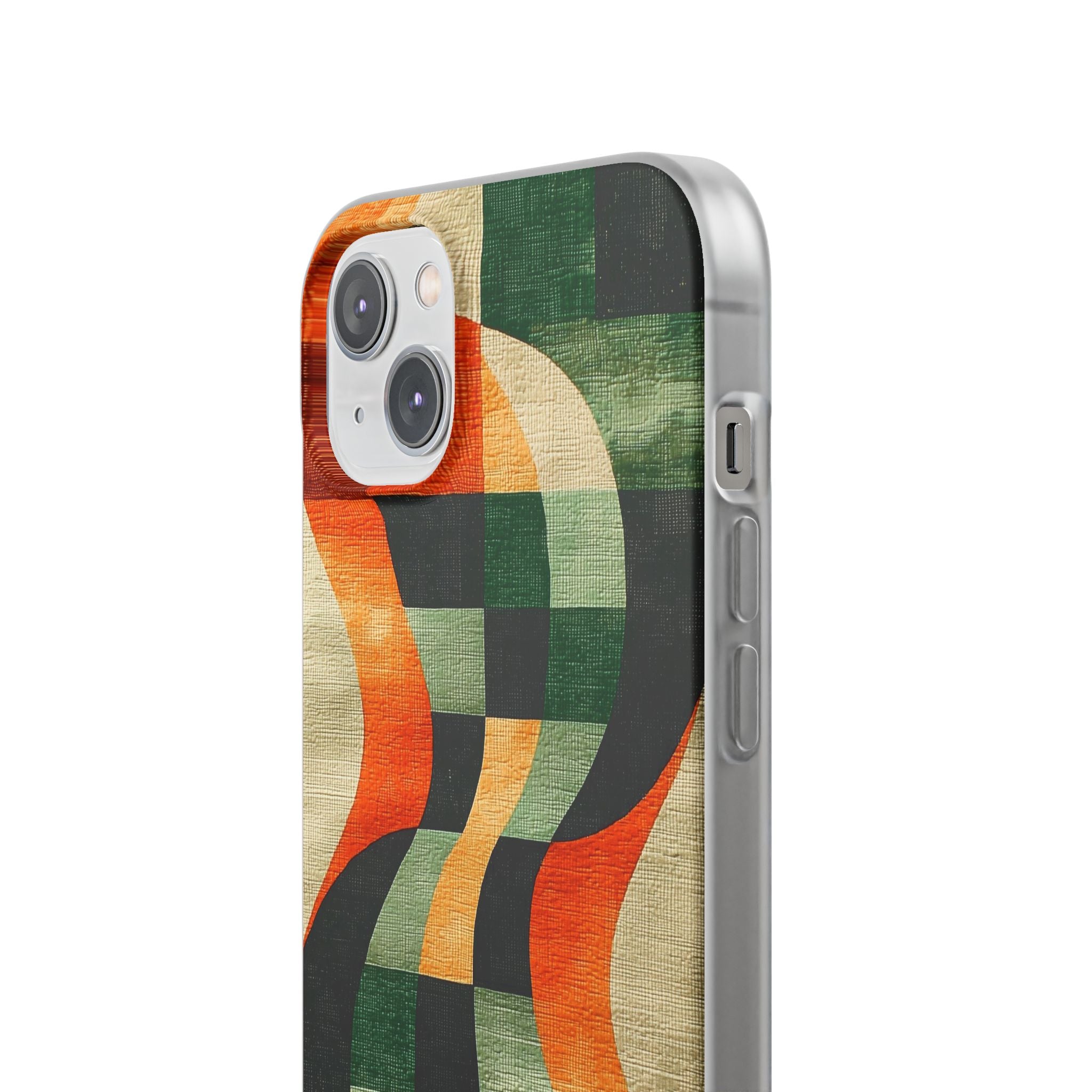 Burnt Orange Curve · Soft Phone Case for iPhone