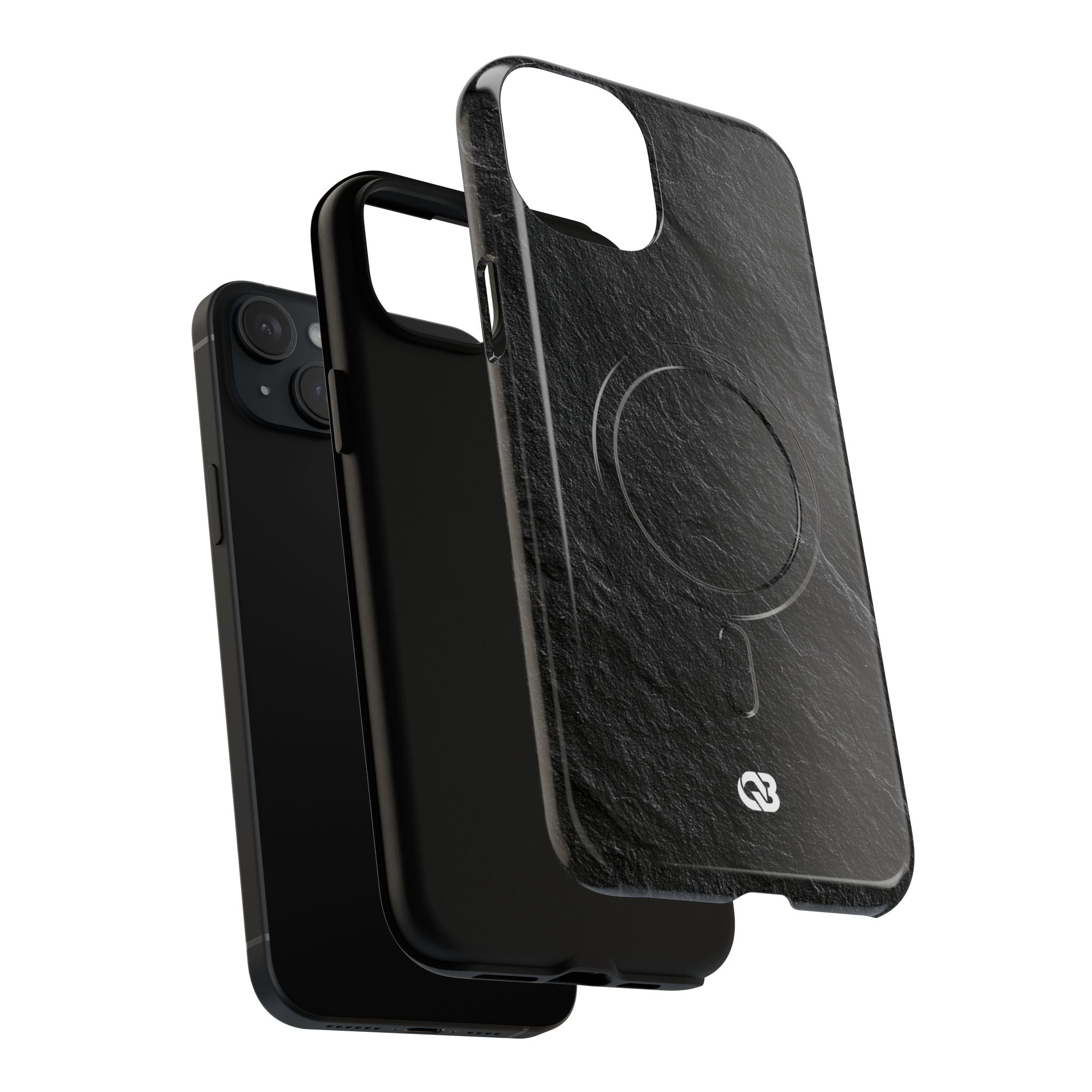 Black Tough 2.0 Magsafe Phone Case for iPhone - Raw Obsidian Slate