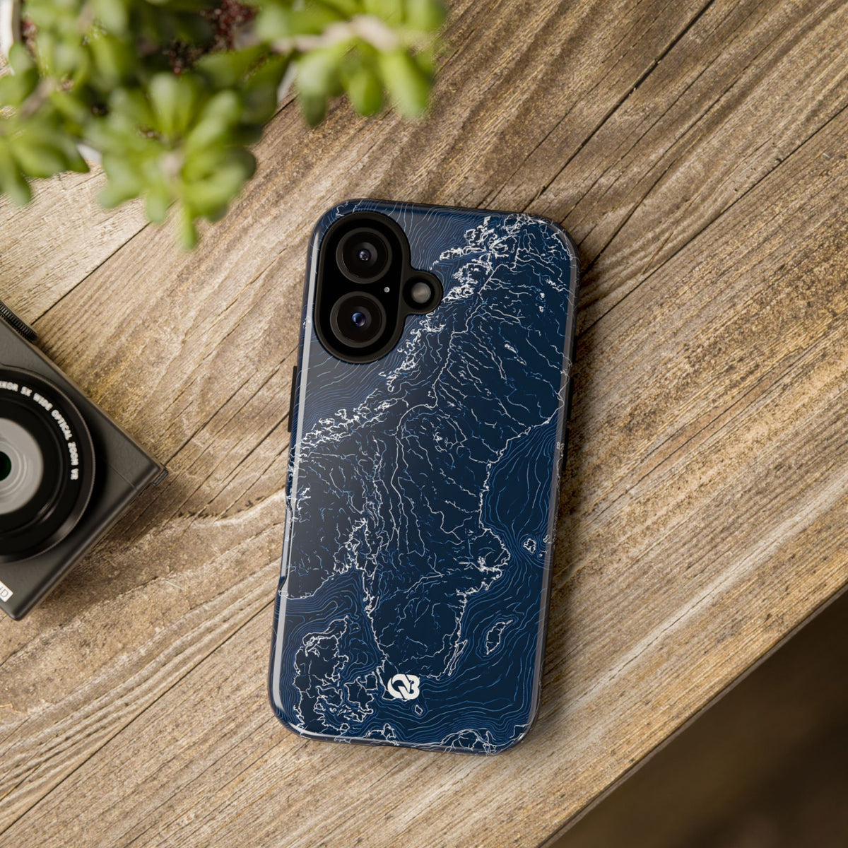 Nordic Contour Chart · Tough Phone Case for iPhone · Blue