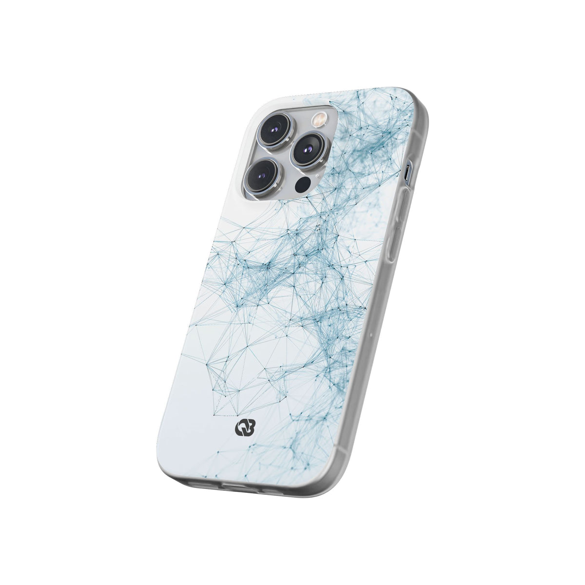 Blue Lite Phone Case for iPhone - Glacial Neural Web