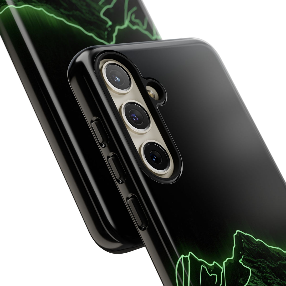 Nordic Mountain Contour · Tough Phone Case for Samsung · Black
