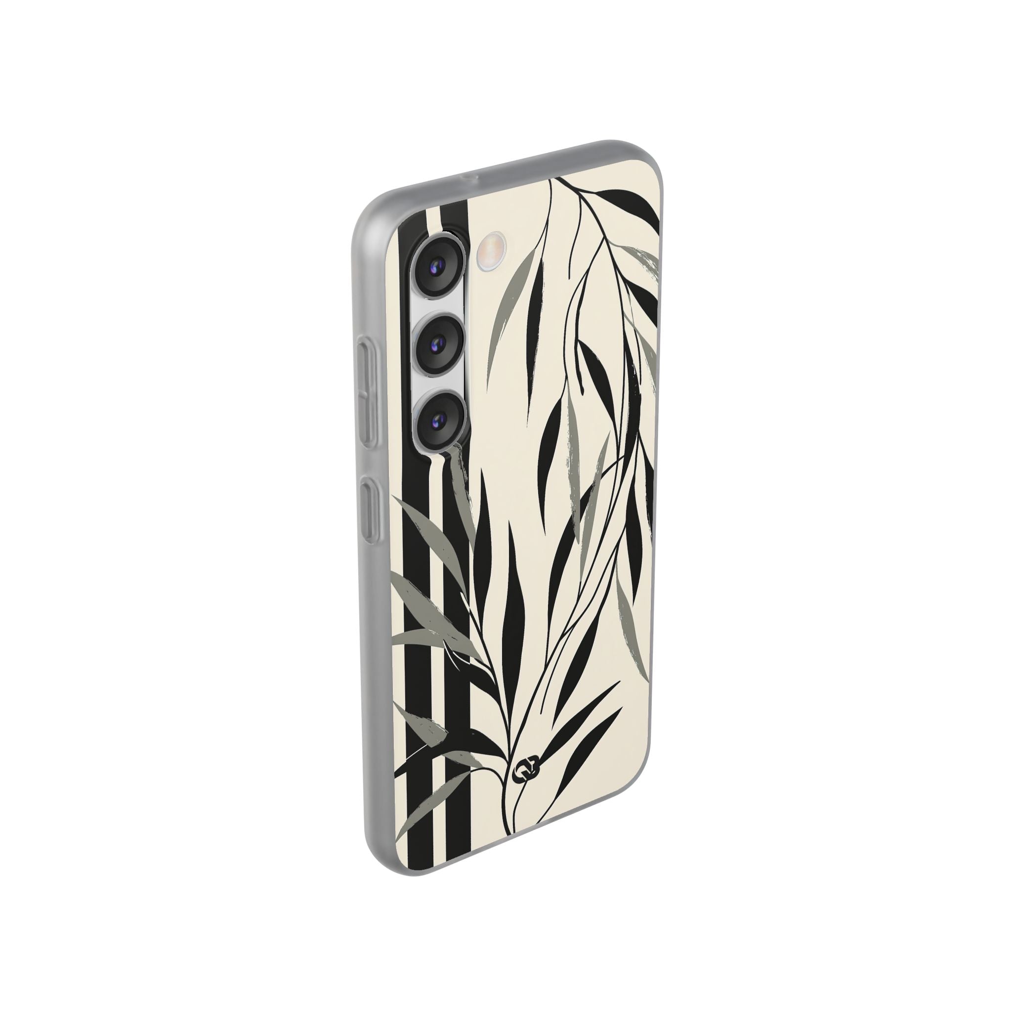 Beige Lite Phone Case for Samsung - Soot Leaf Sketch