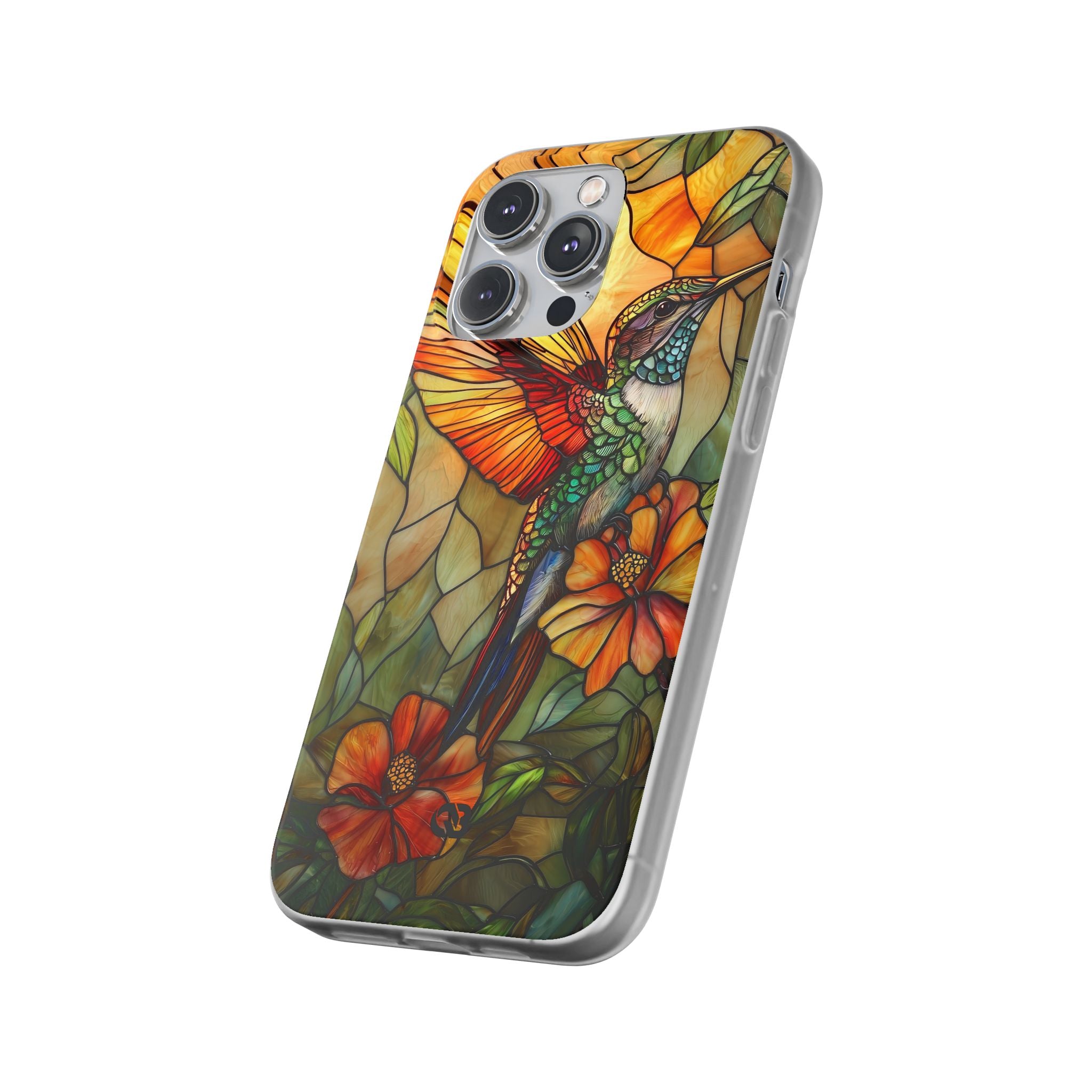 Amber Glass Hummingbird · Soft Phone Case for iPhone
