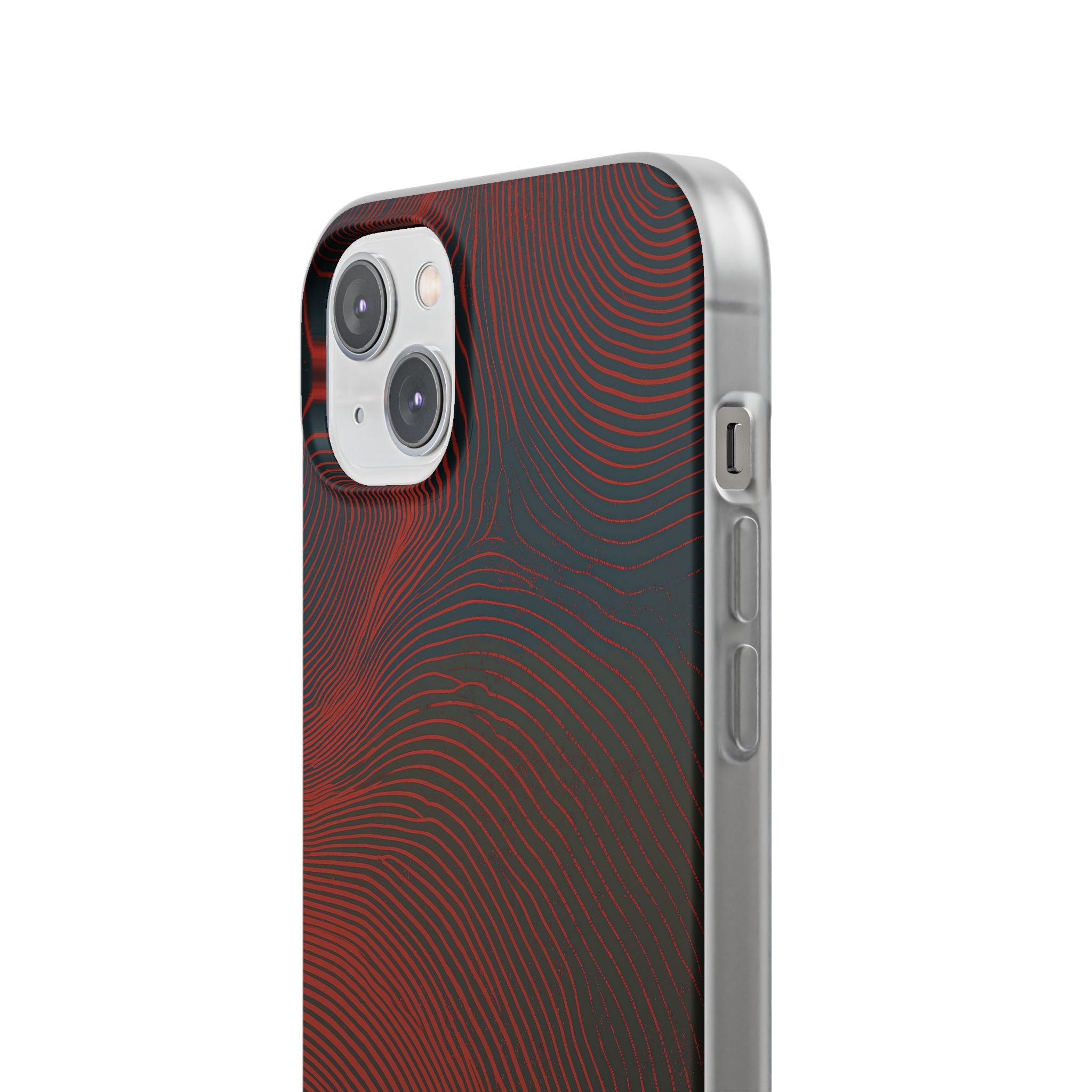 Red Lite Phone Case for iPhone - Terracotta Nerve Map