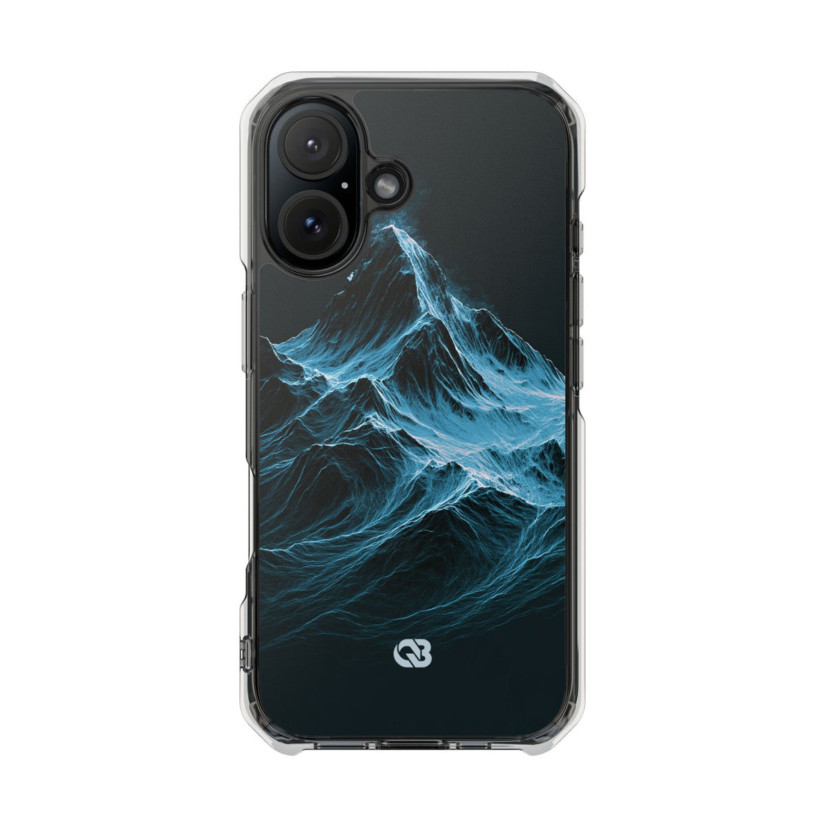 Nordic Frost Peak · Clear Impact Magnetic Phone Case for iPhone · Blue