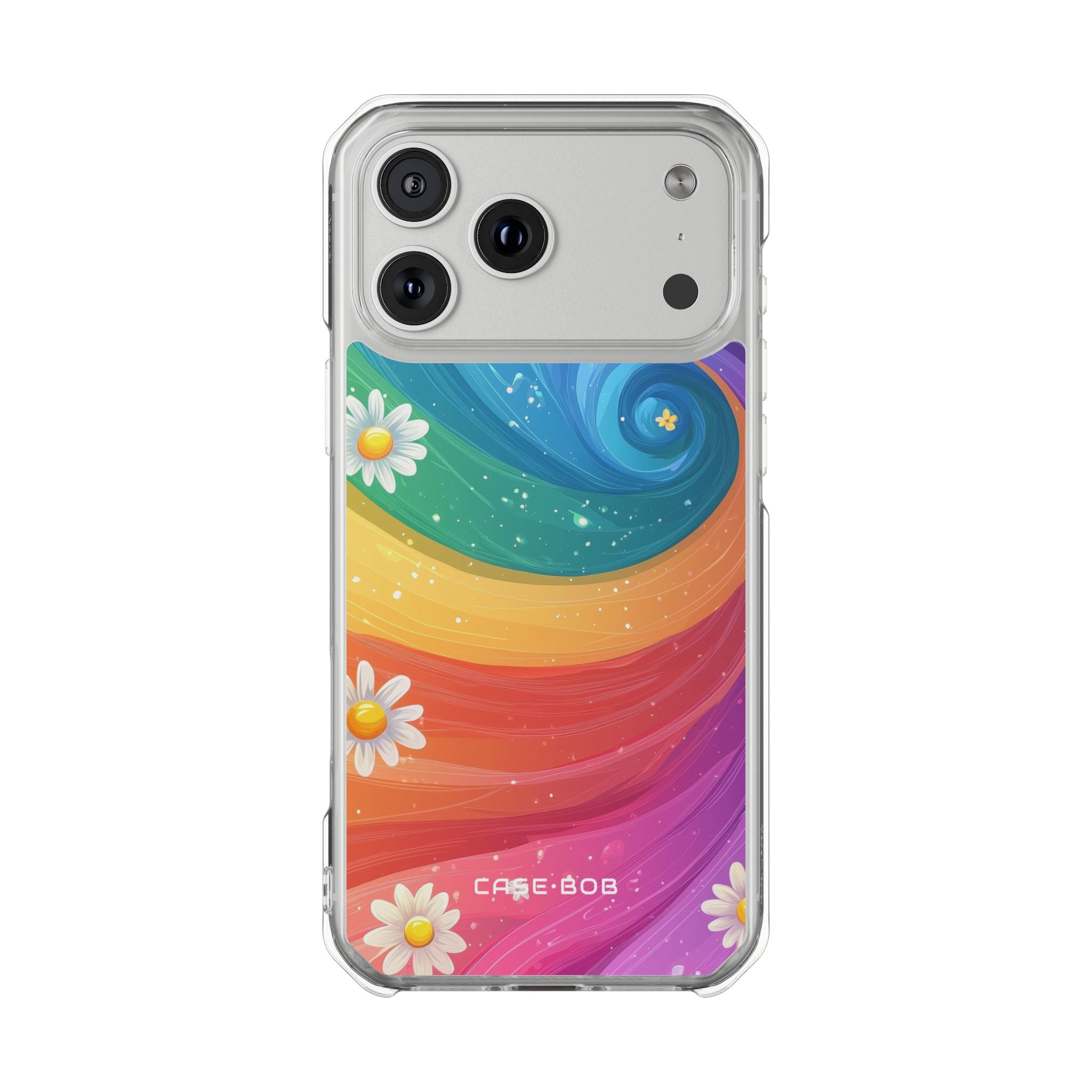 Regenboog Vortex Madeliefje iPhone 17 Pro Max Case - Impact