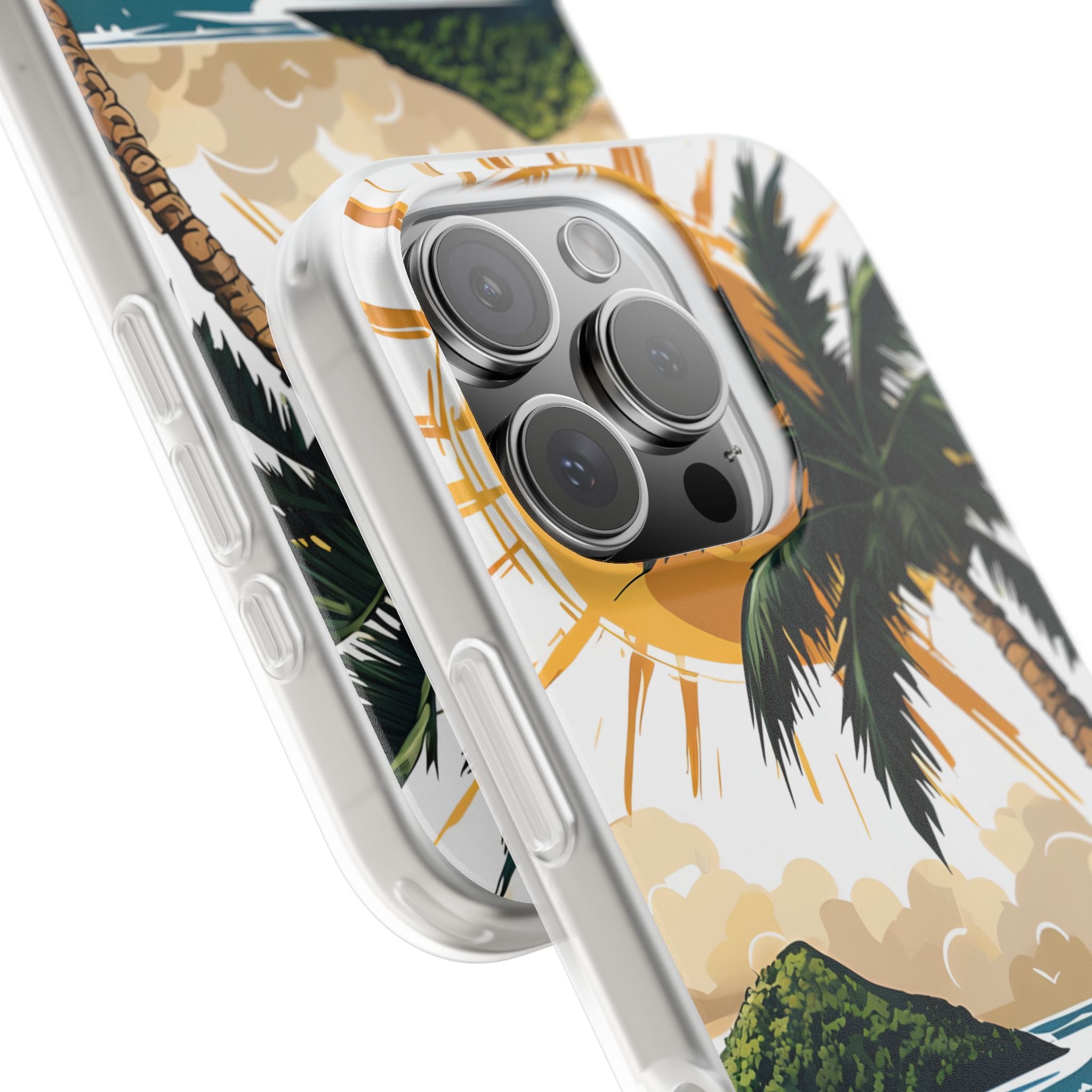 Sunny Palm Breeze iPhone 16 Pro Case - Soft