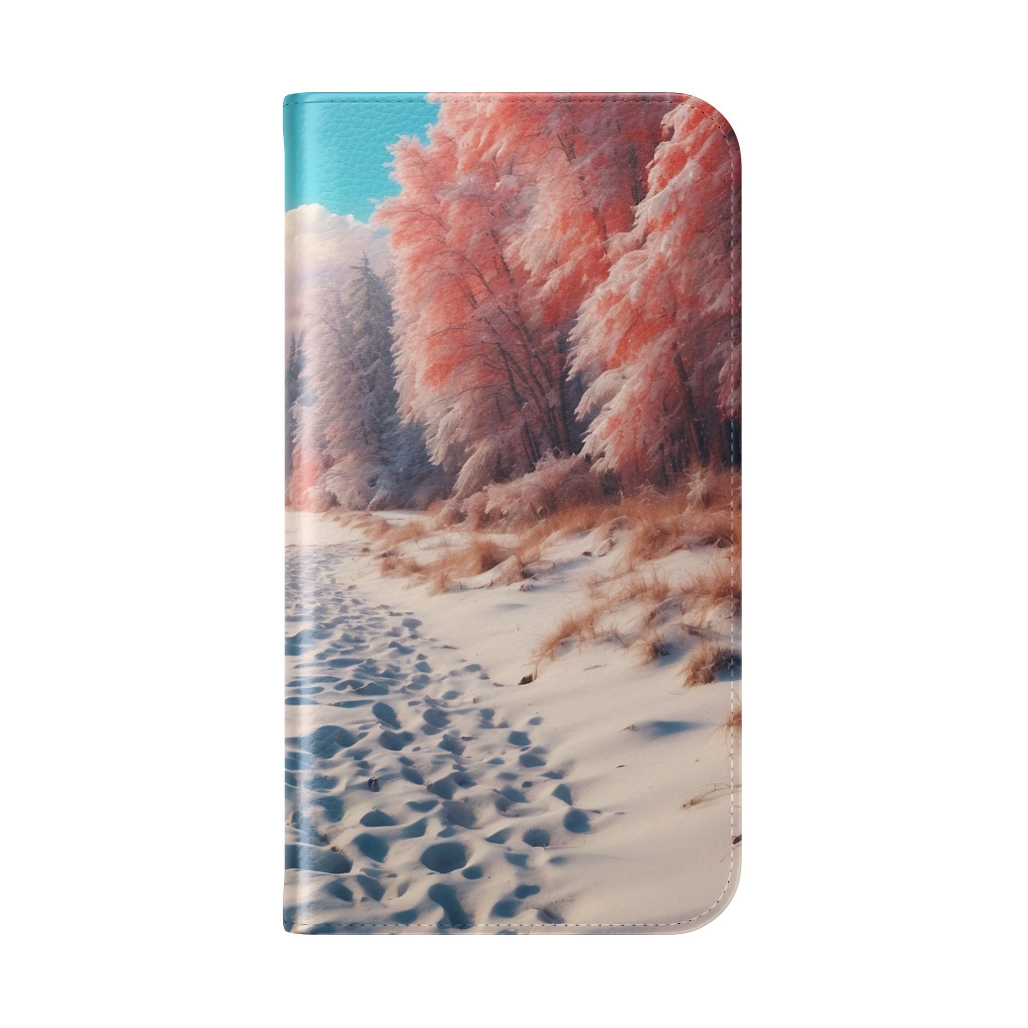 Snowy Footprints - iPhone 15 Pro Case - Wallet
