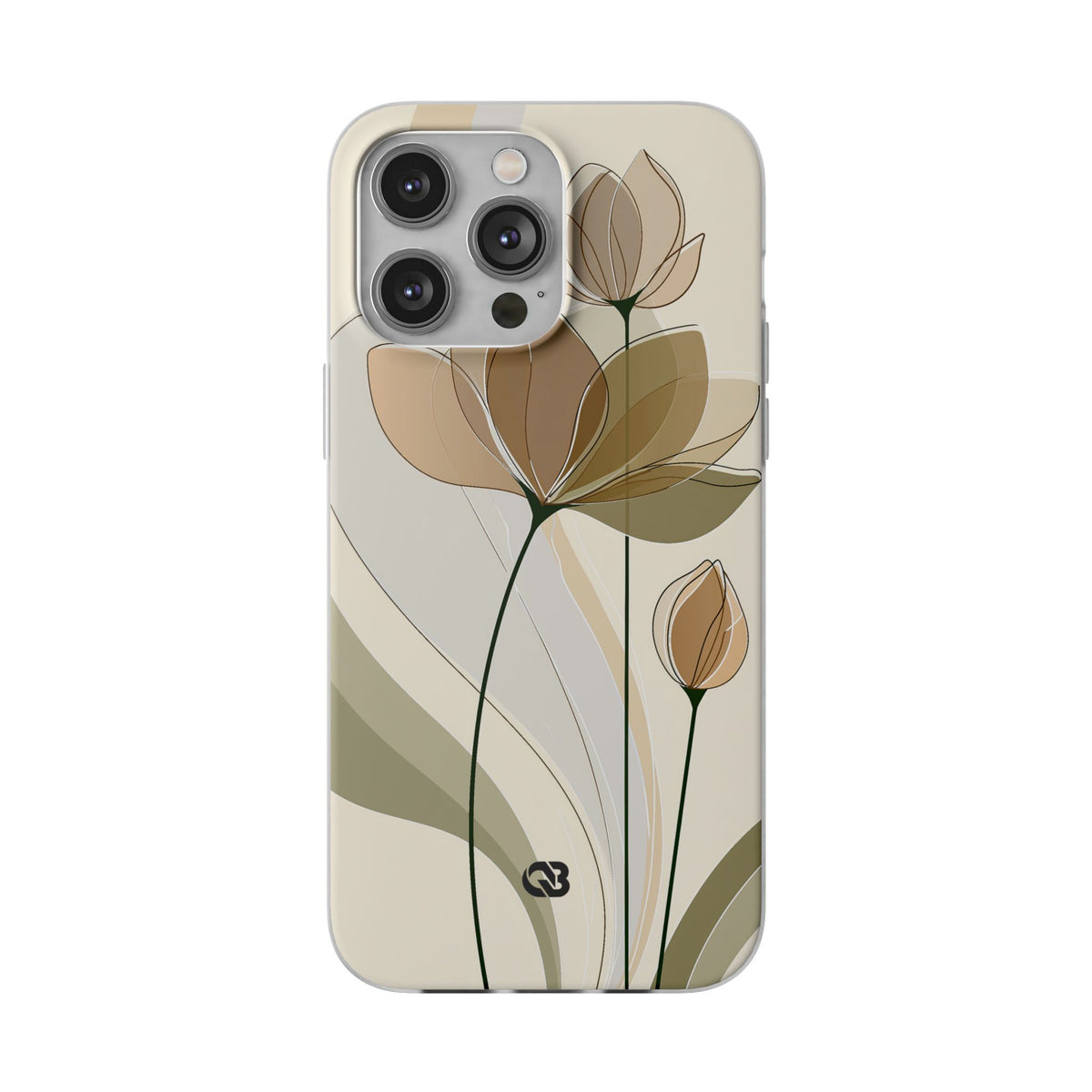 Translucent Petal Contour · Lite Phone Case for iPhone · Beige