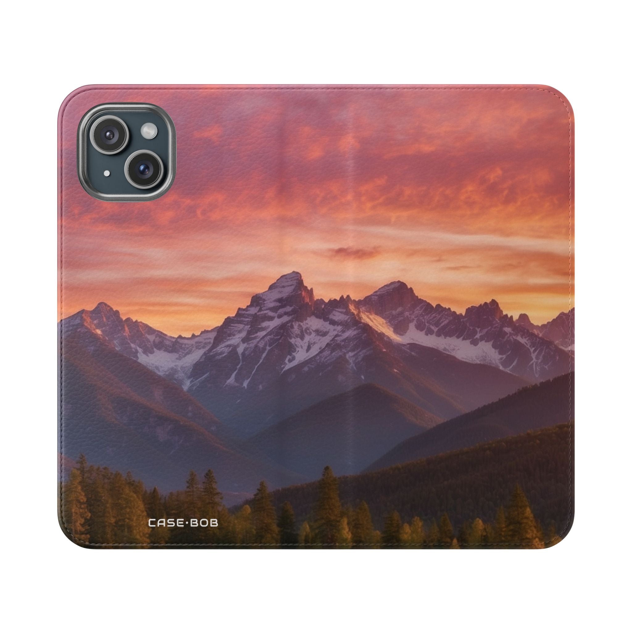 Mountain Bloom Twilight - iPhone 15 Plus Case - Wallet