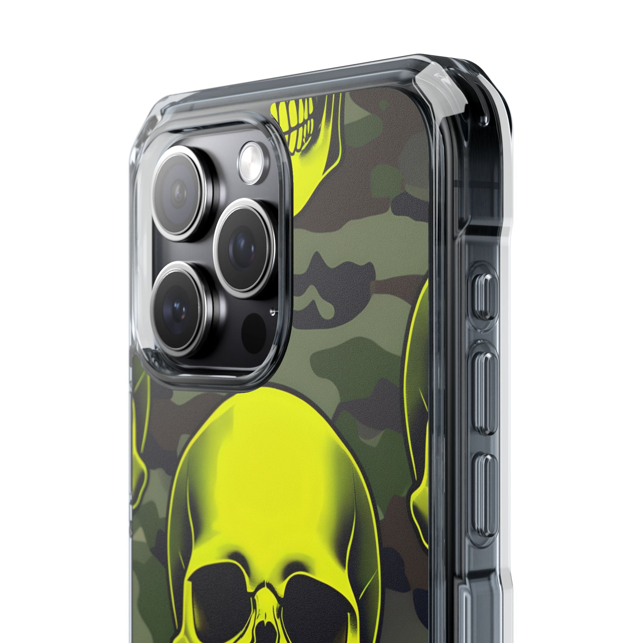 Neon Schädel Camo iPhone 15 Pro Max Case - Impact