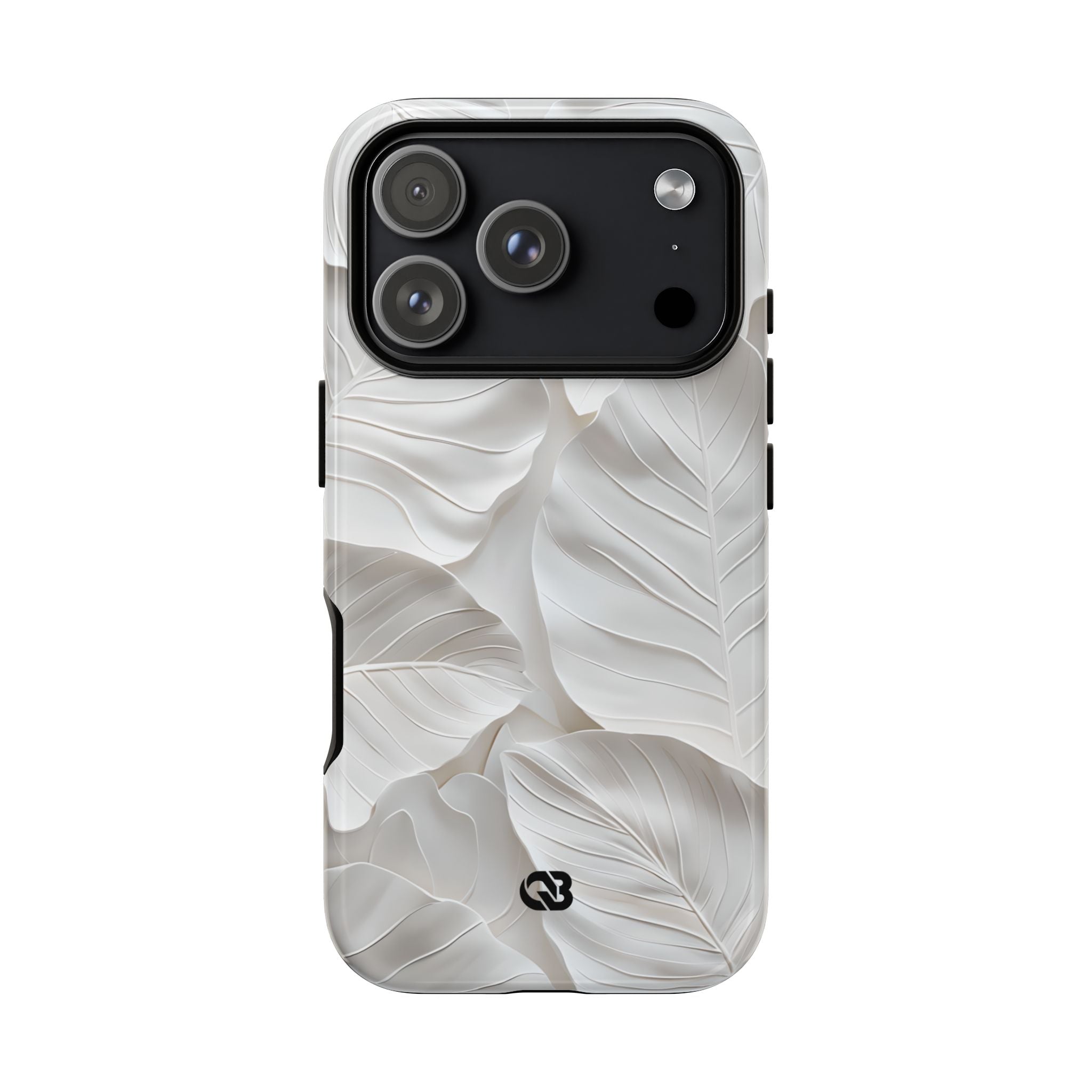 Sculpted Ivory Leaves · Tough Coque de téléphone pour iPhone