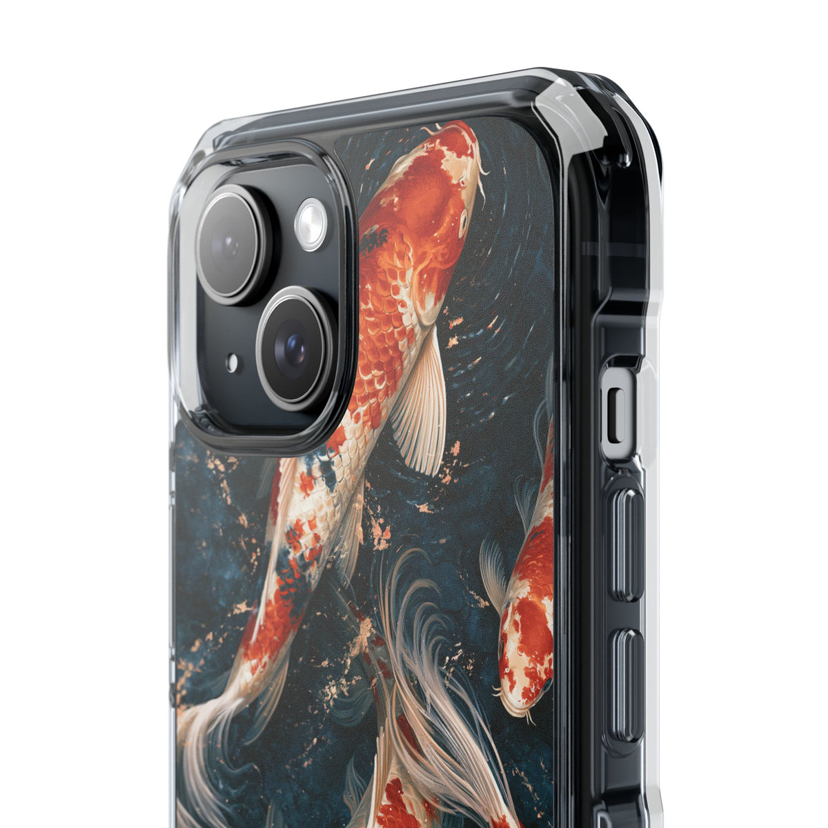 Imperial Nishikigoi · Clear Impact Magnetic Phone Case for iPhone · Blue