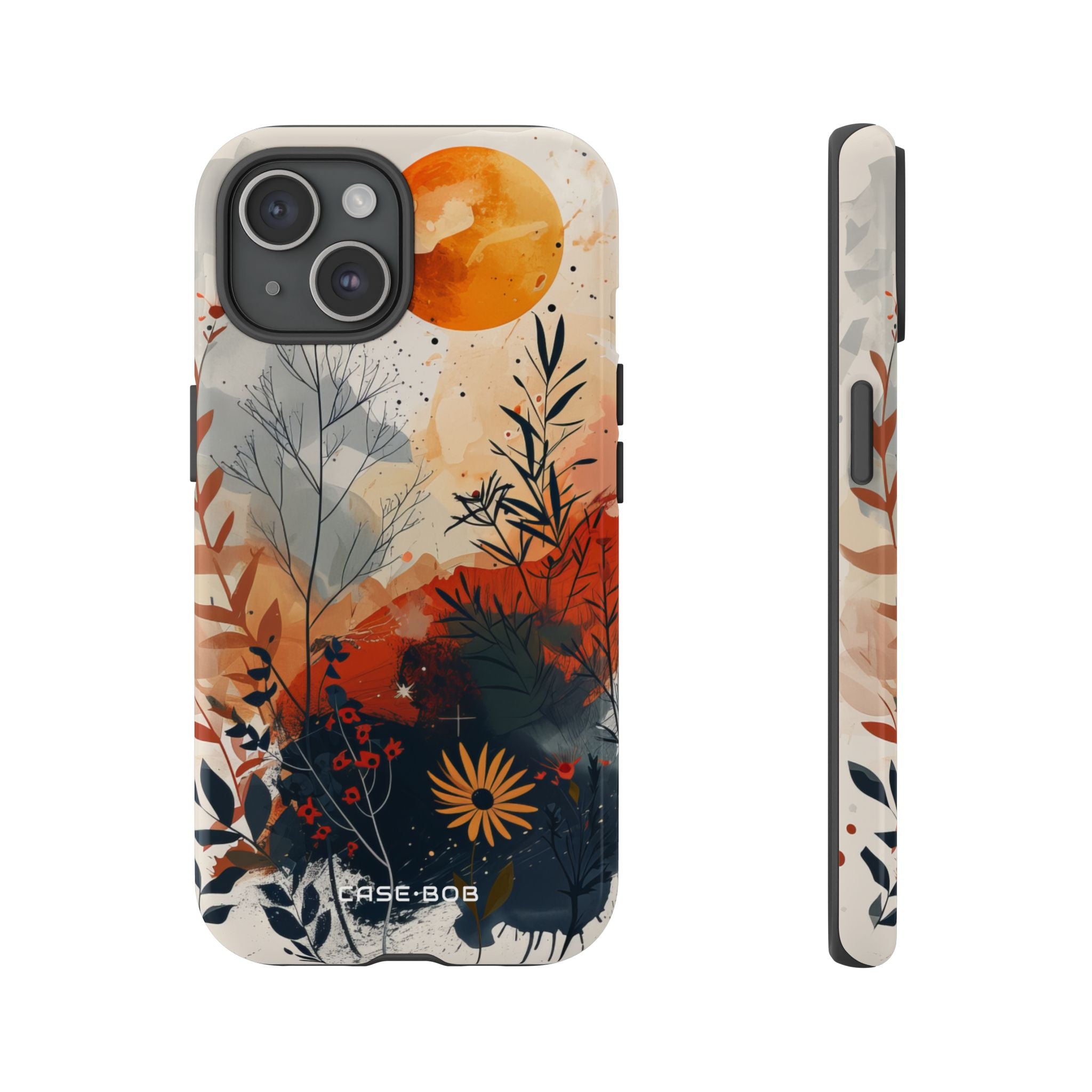Orange Solstice iPhone 15 Case - Tough