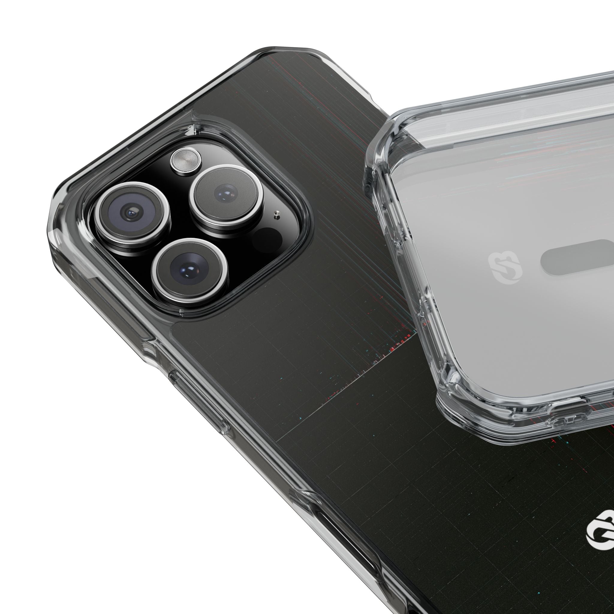 Black Impact MagSafe Phone Case for iPhone - Corrupted Data Stream