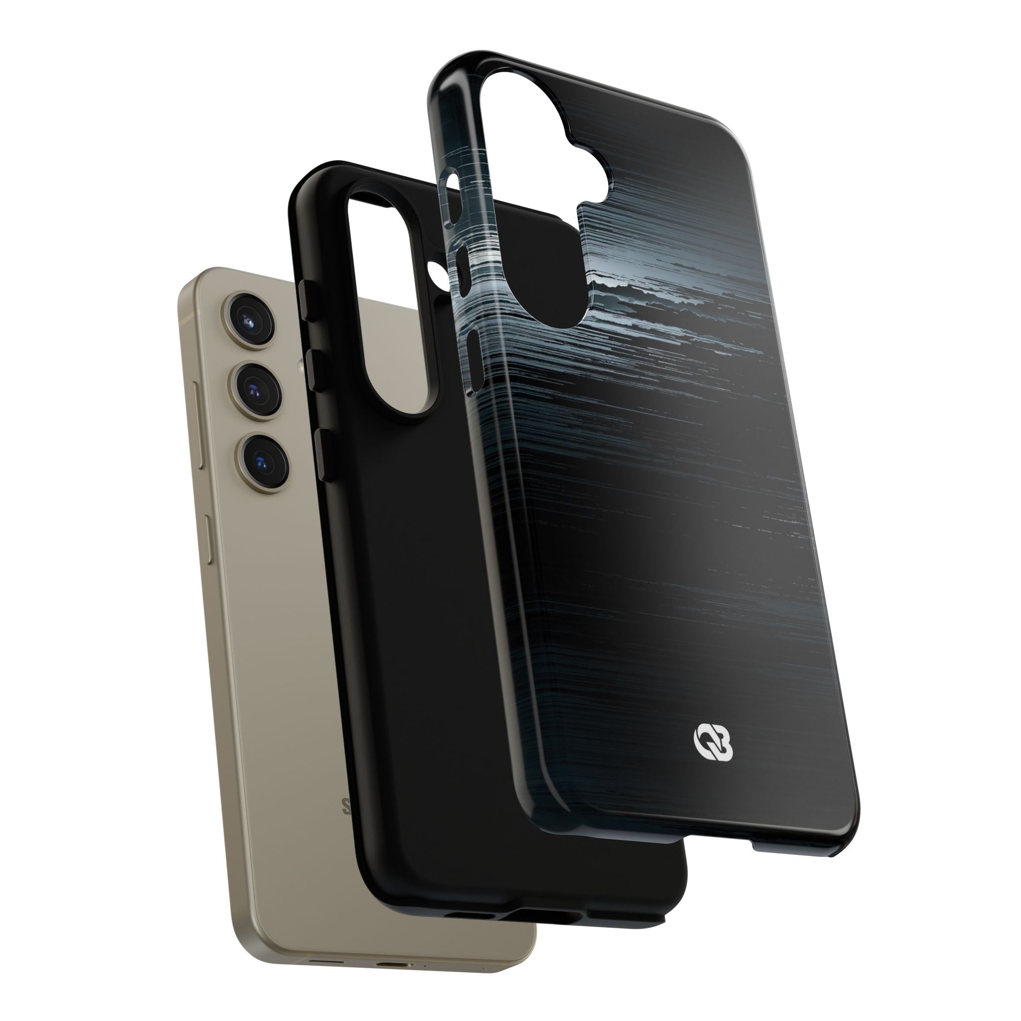 Black Tough Phone Case for Samsung - Frozen Signal Glitch