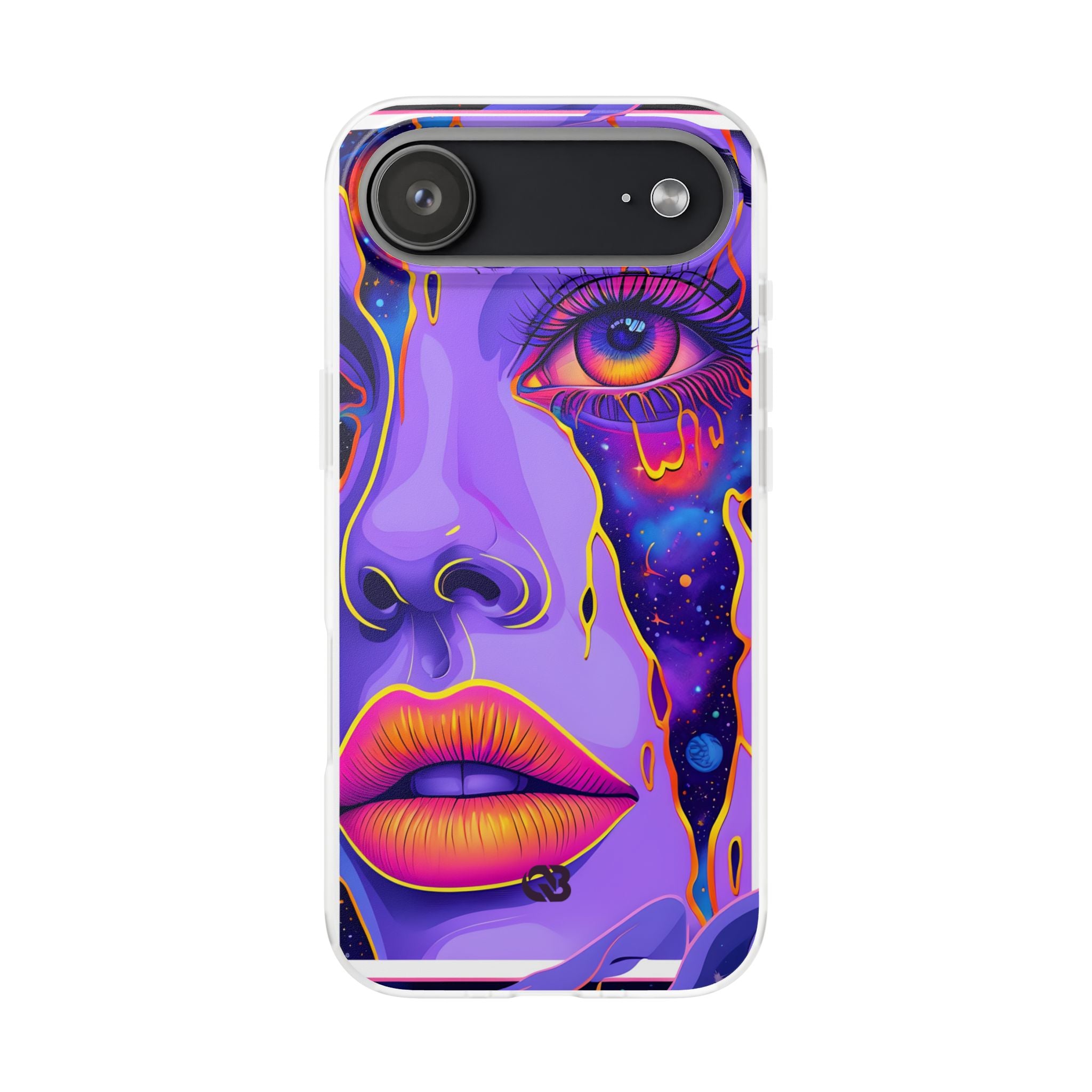 Violet Cosmic Gaze · Soft Custodia per iPhone