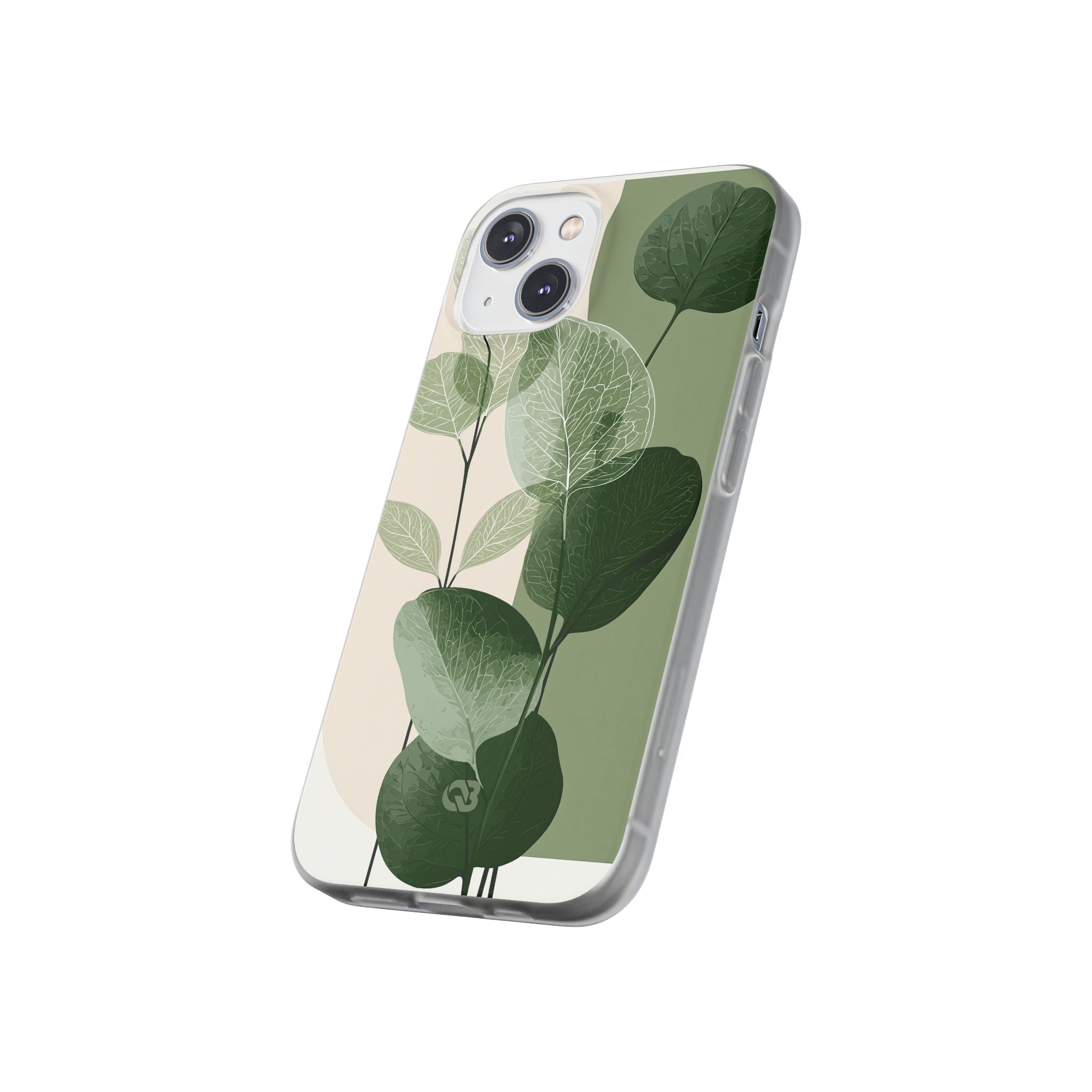 Green Lite Phone Case for iPhone - Sage Leaf Skeletals