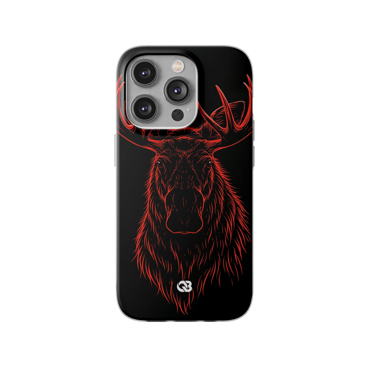 Crimson Horizon Moose · Lite Phone Case for iPhone · Black
