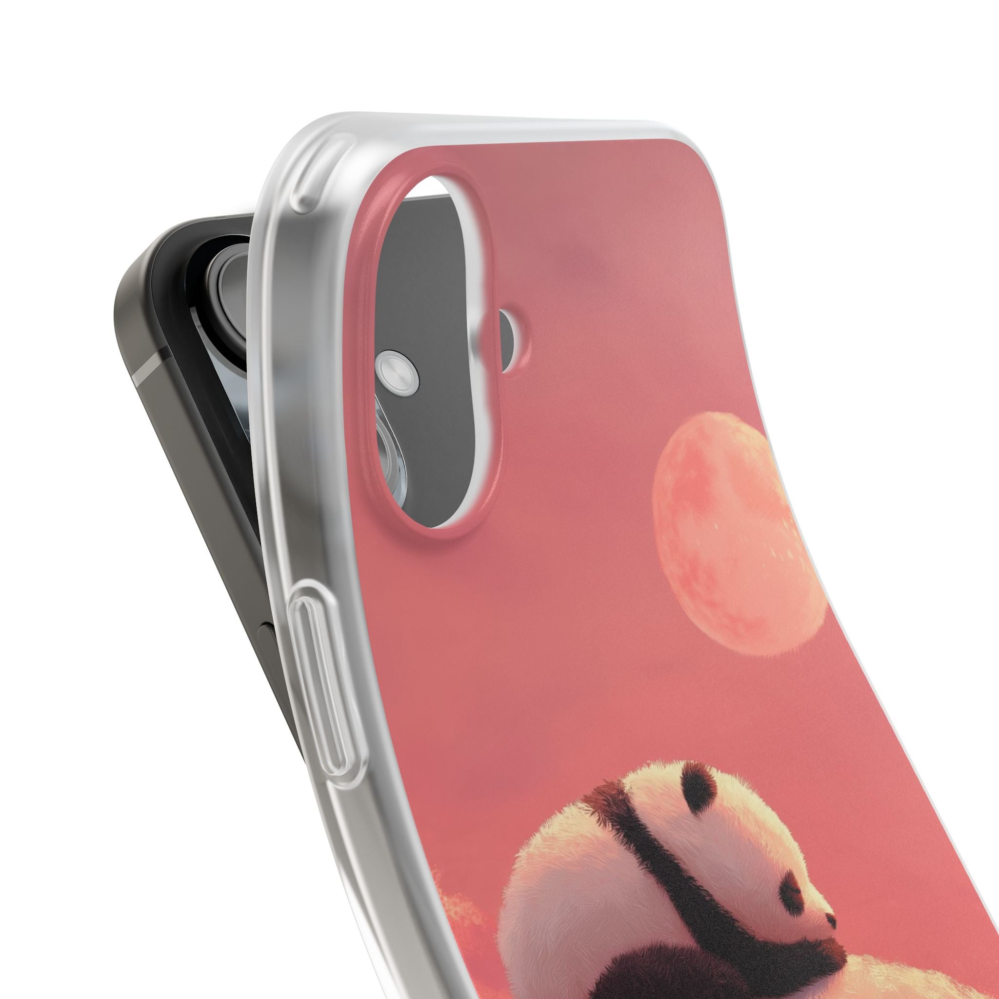 Rose Moon Panda · Soft Phone Case for iPhone