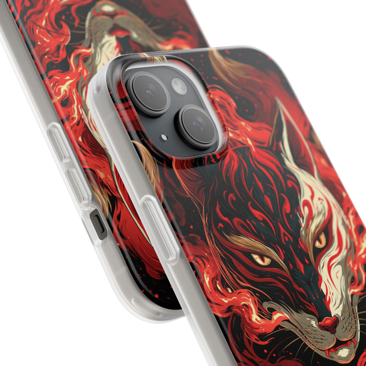 Crimson Kitsune Spirit · Lite Phone Case for iPhone · Red