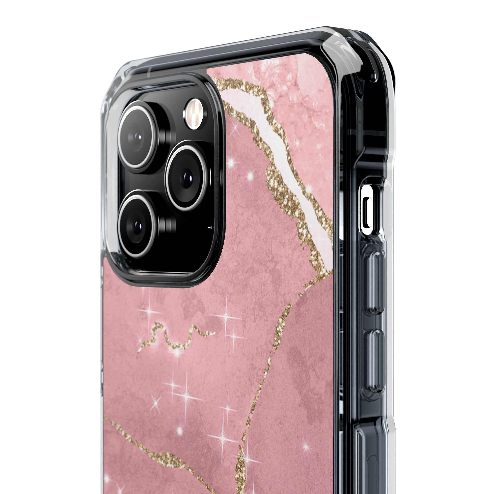 Rose Sparkle Marble · Impact Coque de téléphone pour iPhone · Magsafe