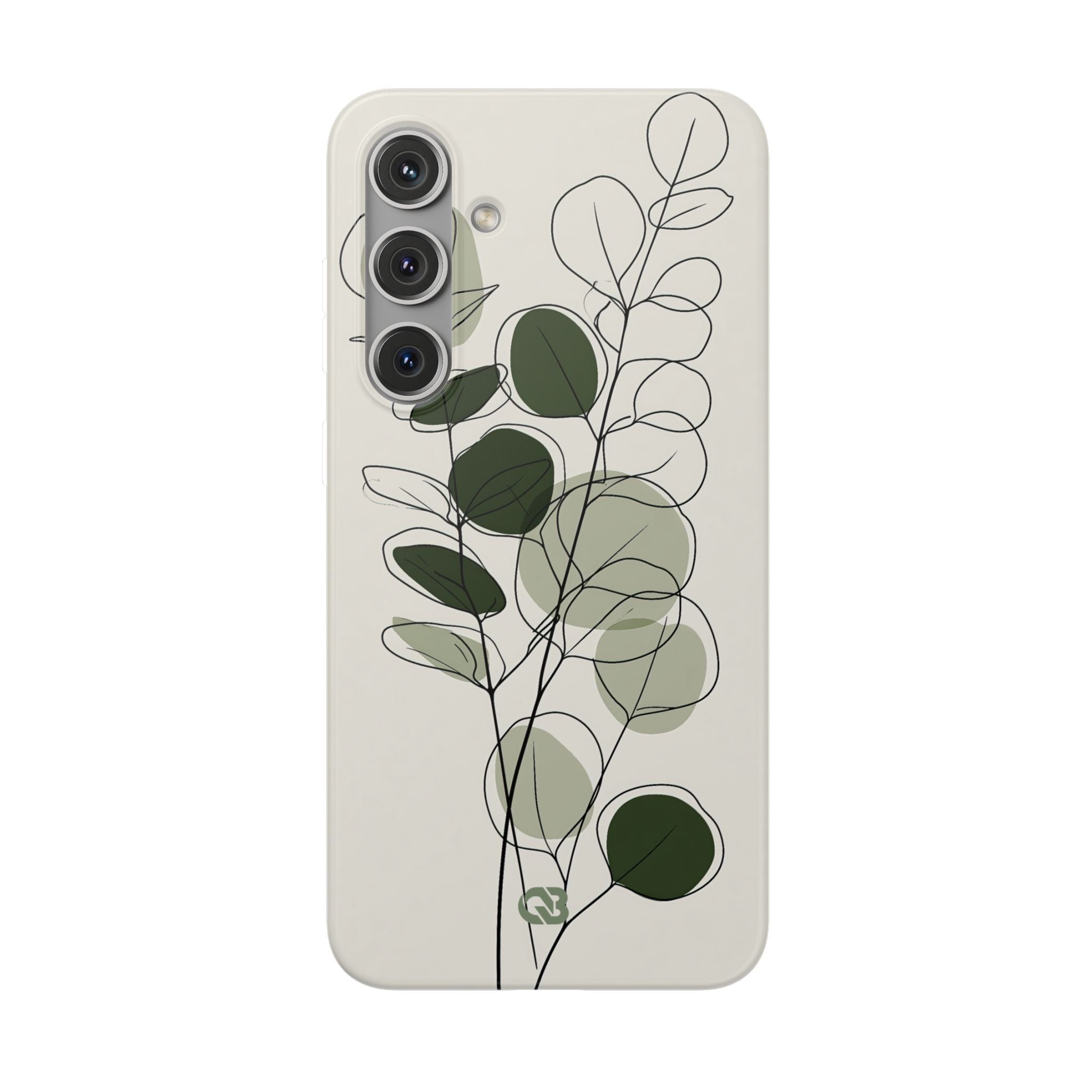 Green Lite Phone Case for Samsung - Muted Eucalyptus Sketch