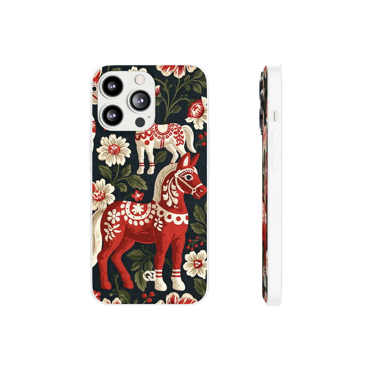 Nordic Dala Meadow · Lite Phone Case for iPhone · Red