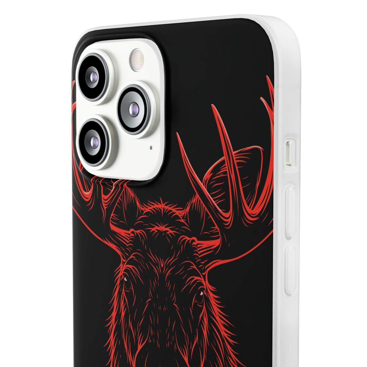 Crimson Horizon Moose · Lite Phone Case for iPhone · Black