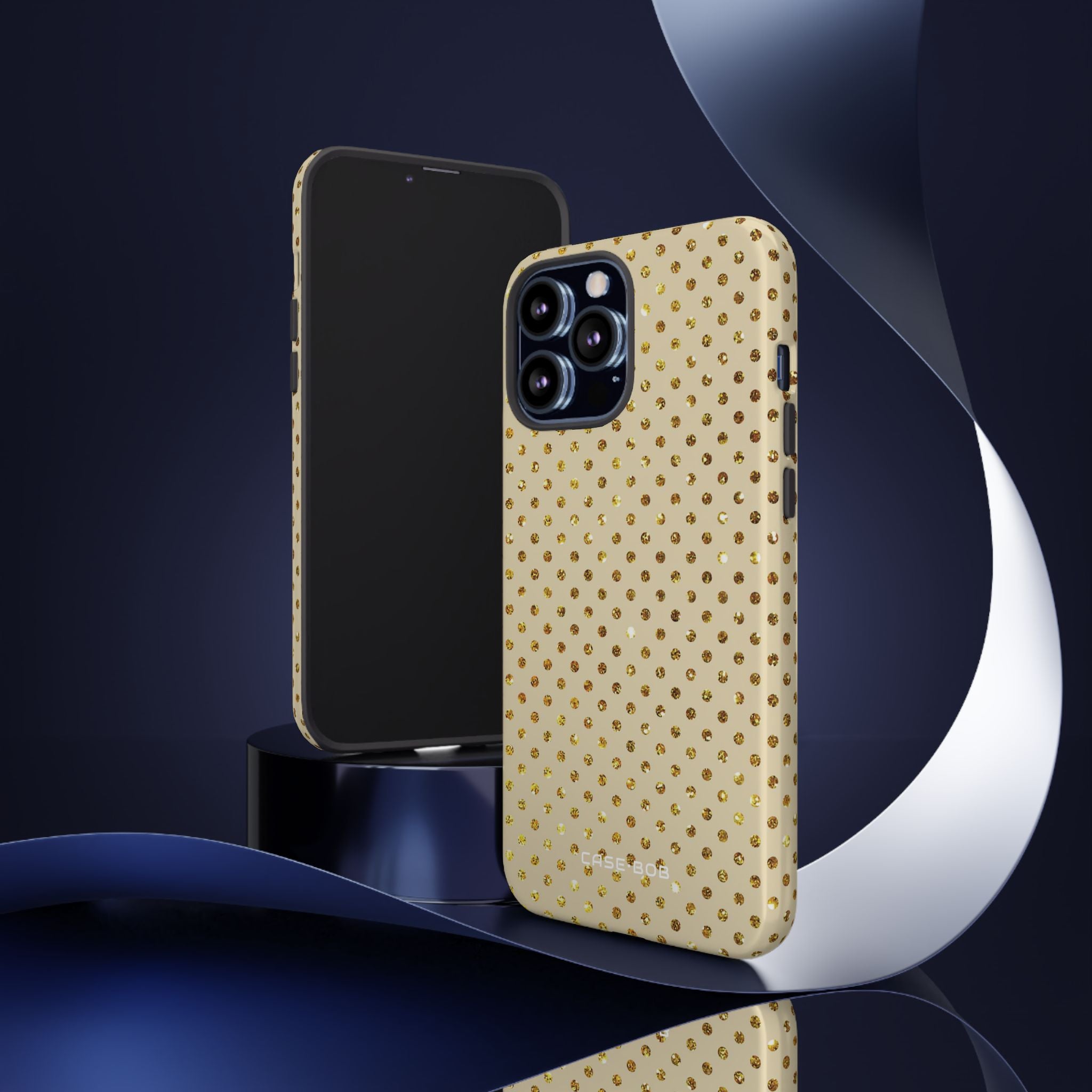 Gold Glitzer Raster iPhone 13 Pro Max Case - Tough