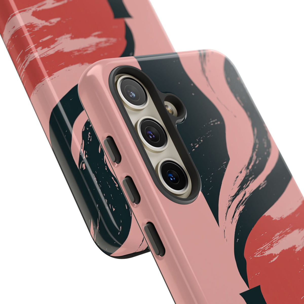 Pink Tough Phone Case for Samsung - Cinder Rose Plume