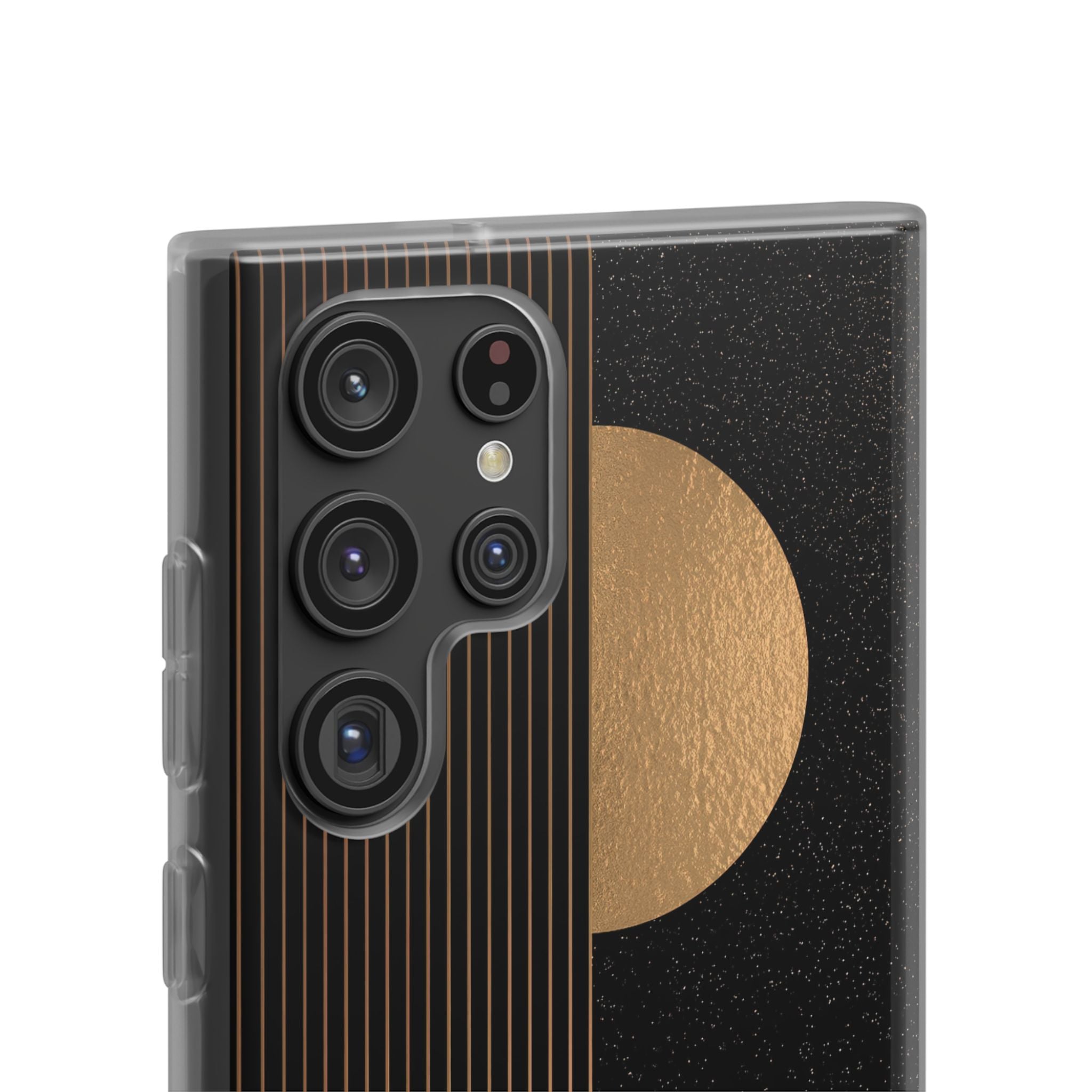 Gold Lite Phone Case for Samsung - Gilded Obsidian Dunes