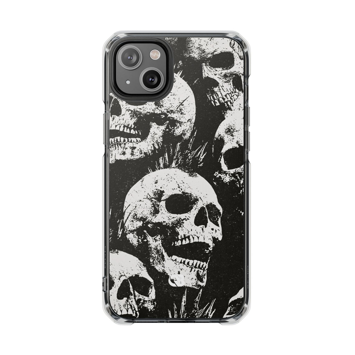 Punk Skull Riot · Clear Impact Magnetic Phone Case for iPhone · Black