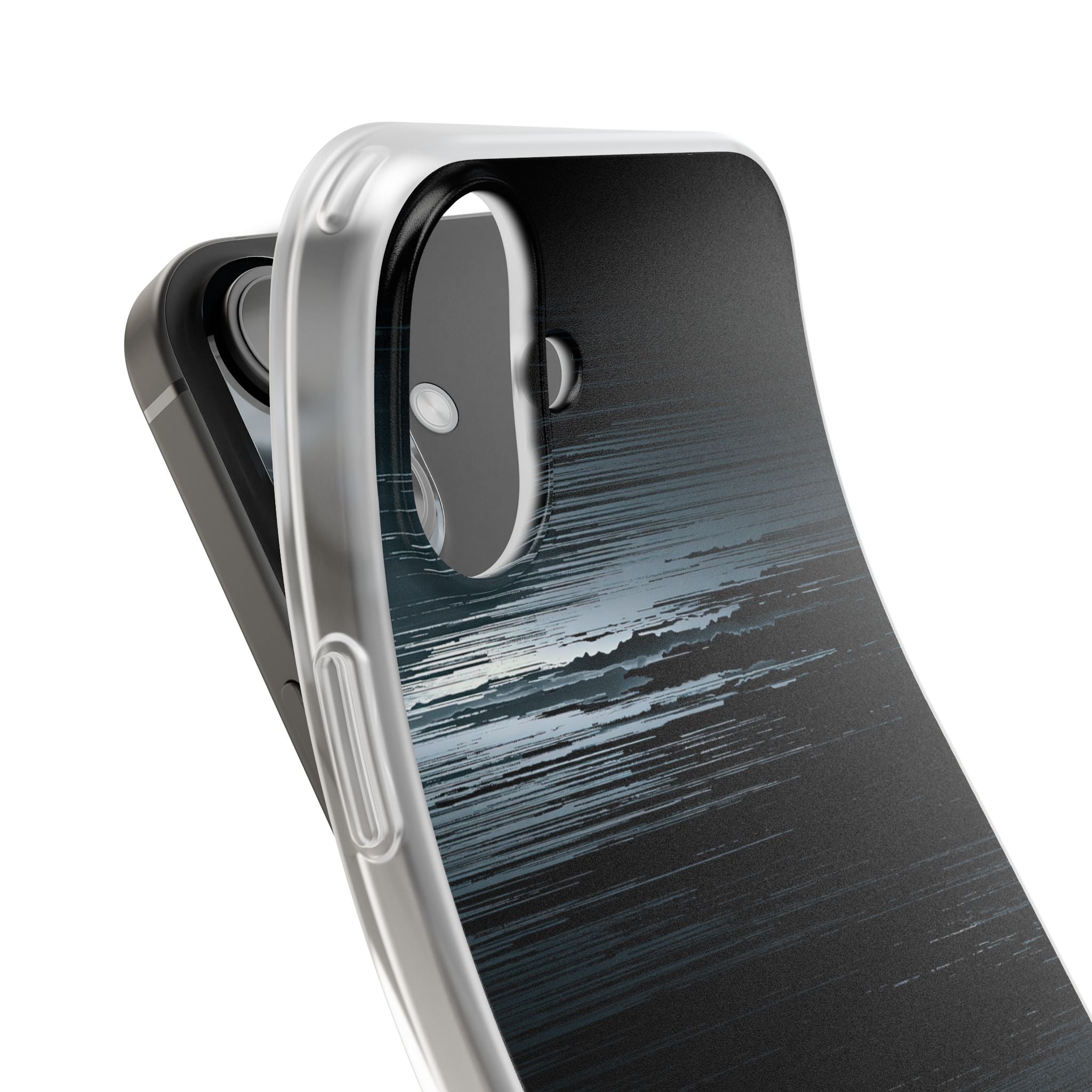 Black Lite Phone Case for iPhone - Frozen Signal Glitch