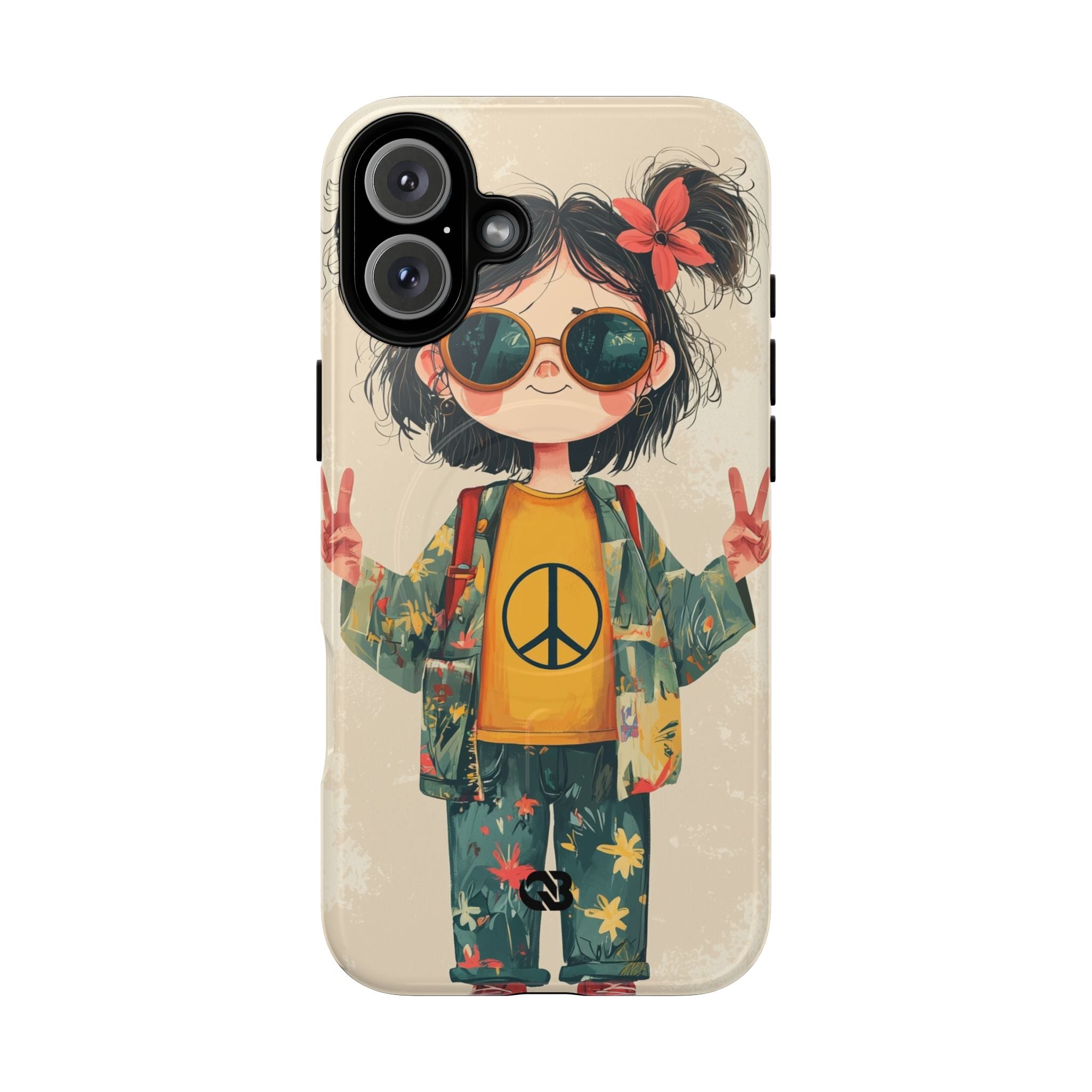 Retro Peace Girl · Tough+ Custodia per iPhone · Magsafe