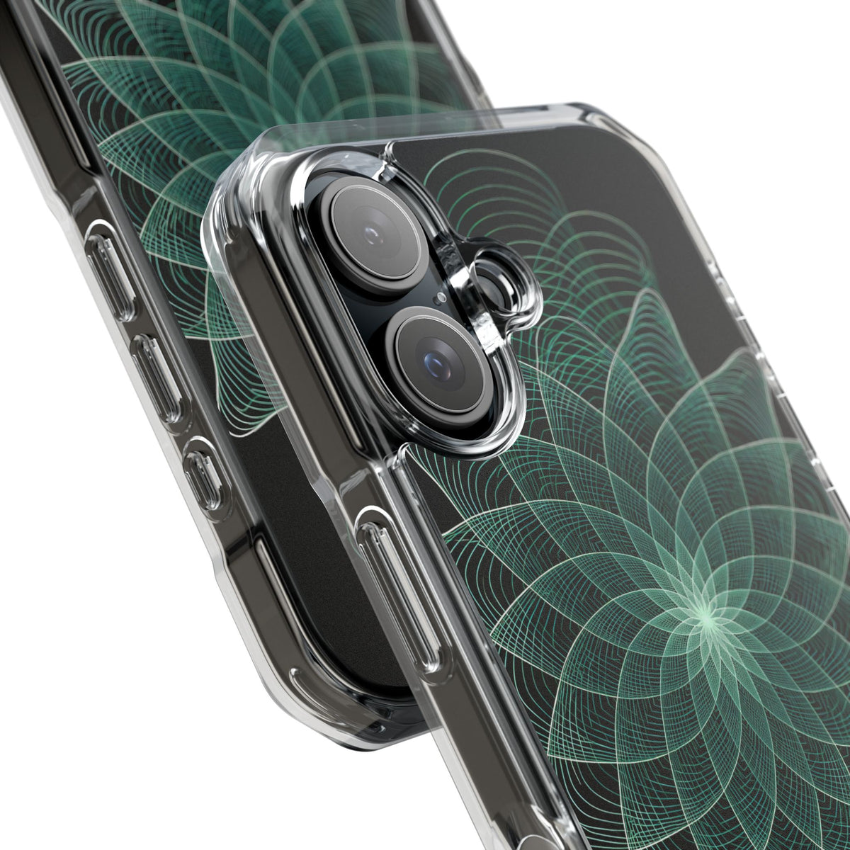 Verdant Harmonic Bloom · Impact Magnetic Phone Case for iPhone · Black