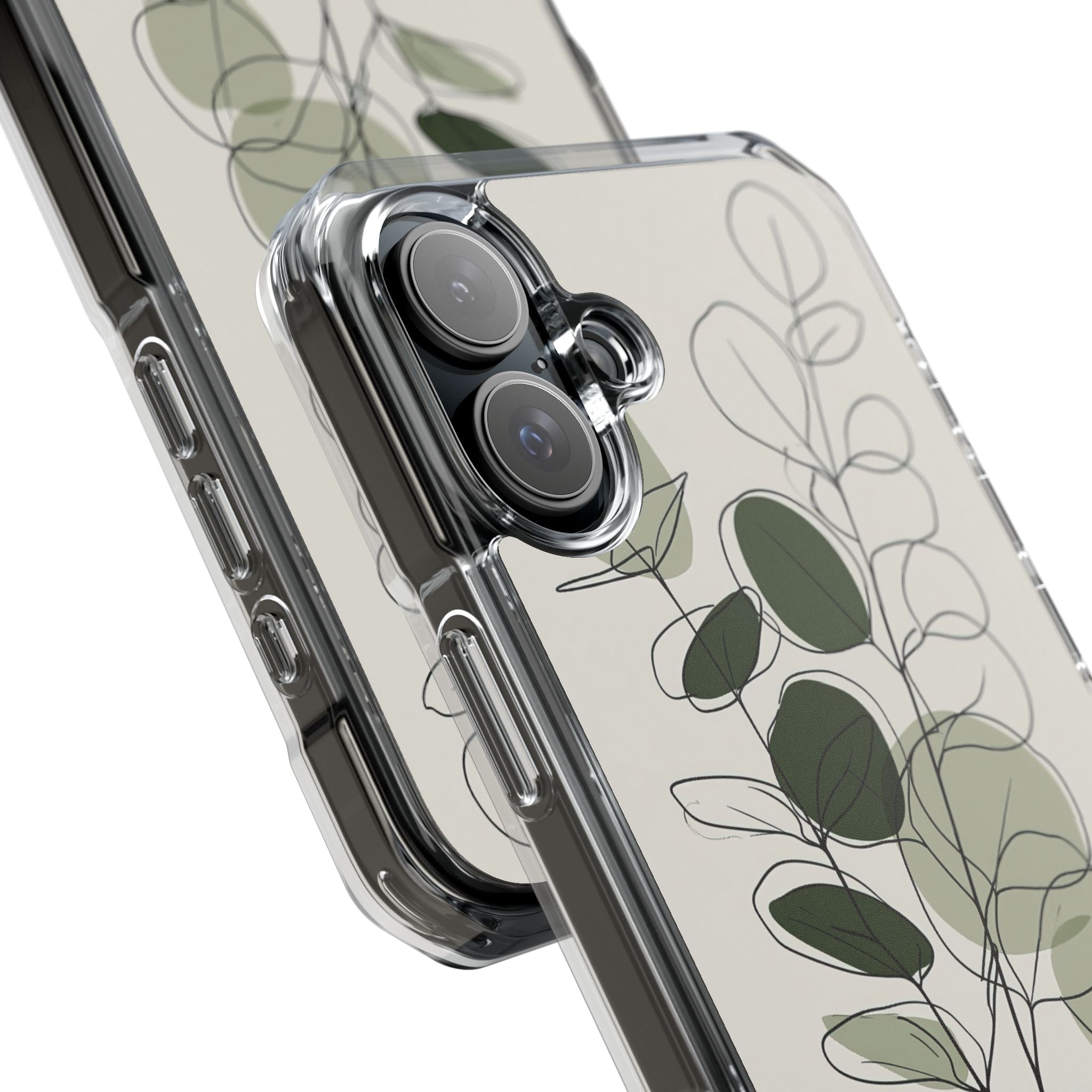 Green Impact MagSafe Phone Case for iPhone - Muted Eucalyptus Sketch