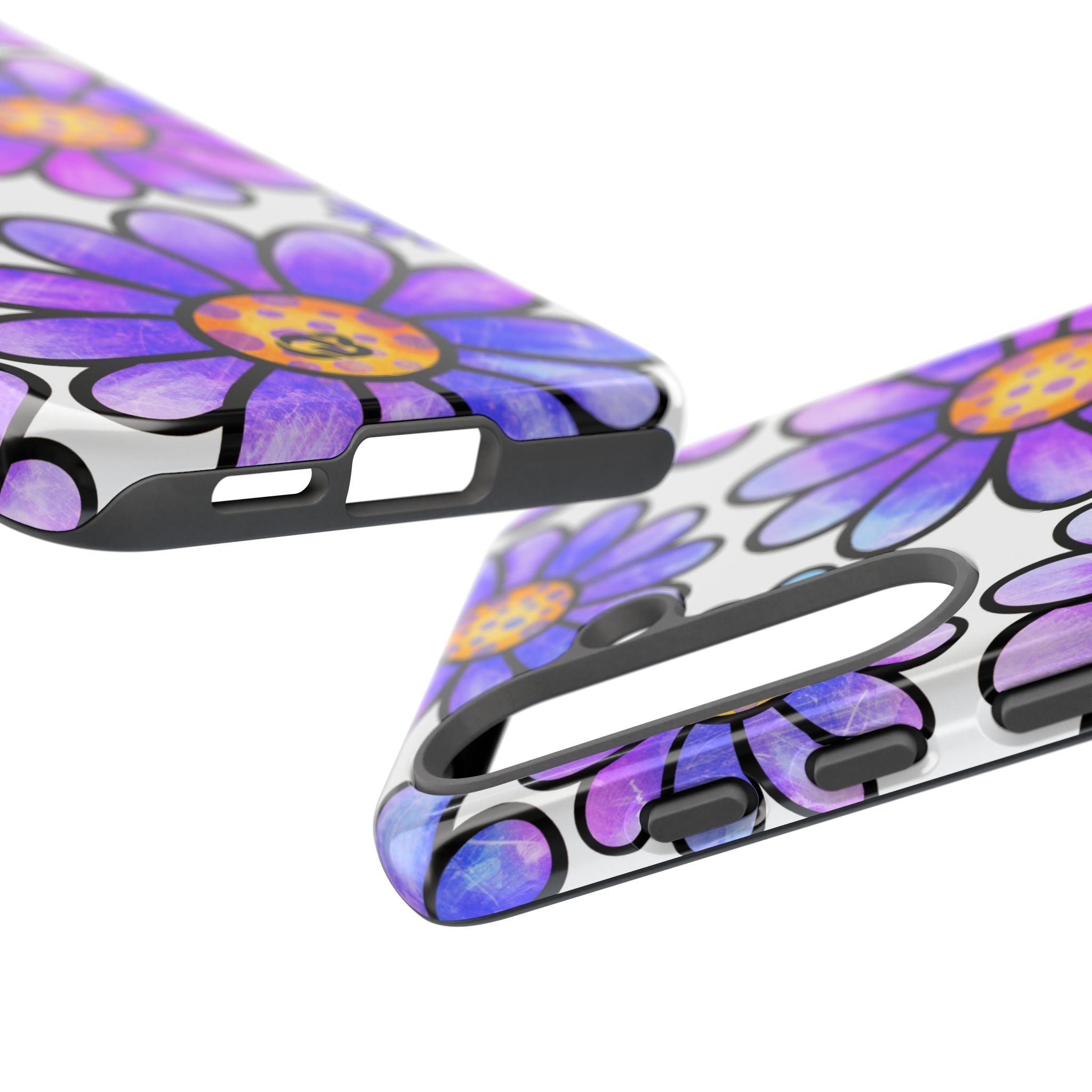 Violet Grunge Bloom · Tough Phone Case for Samsung