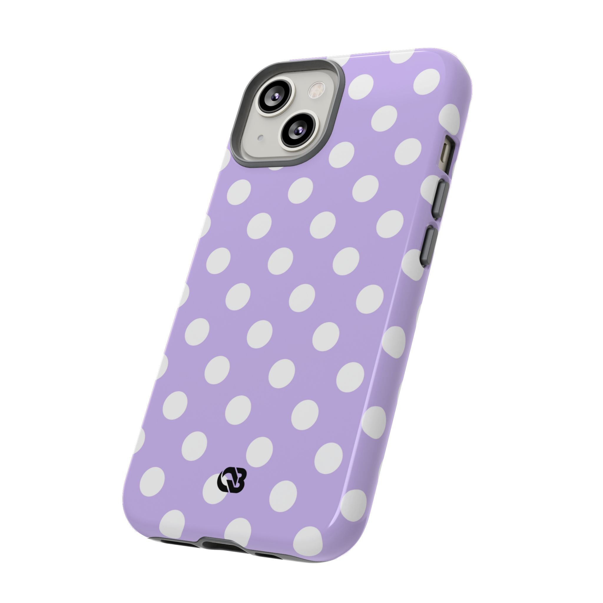 Lavender Polka Grid · Tough Θήκη για iPhone
