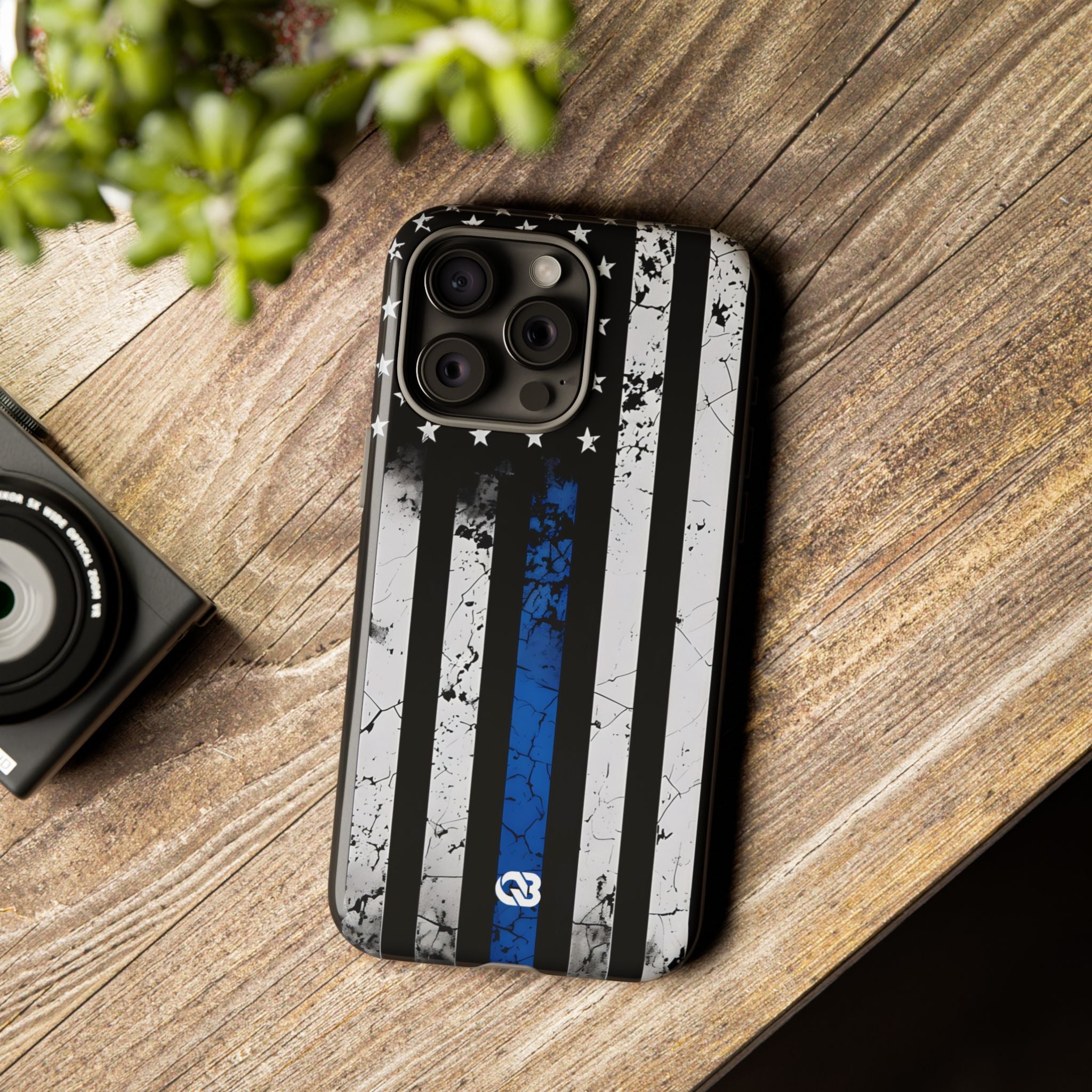 Gritty Cobalt Flag · Tough Phone Case for iPhone