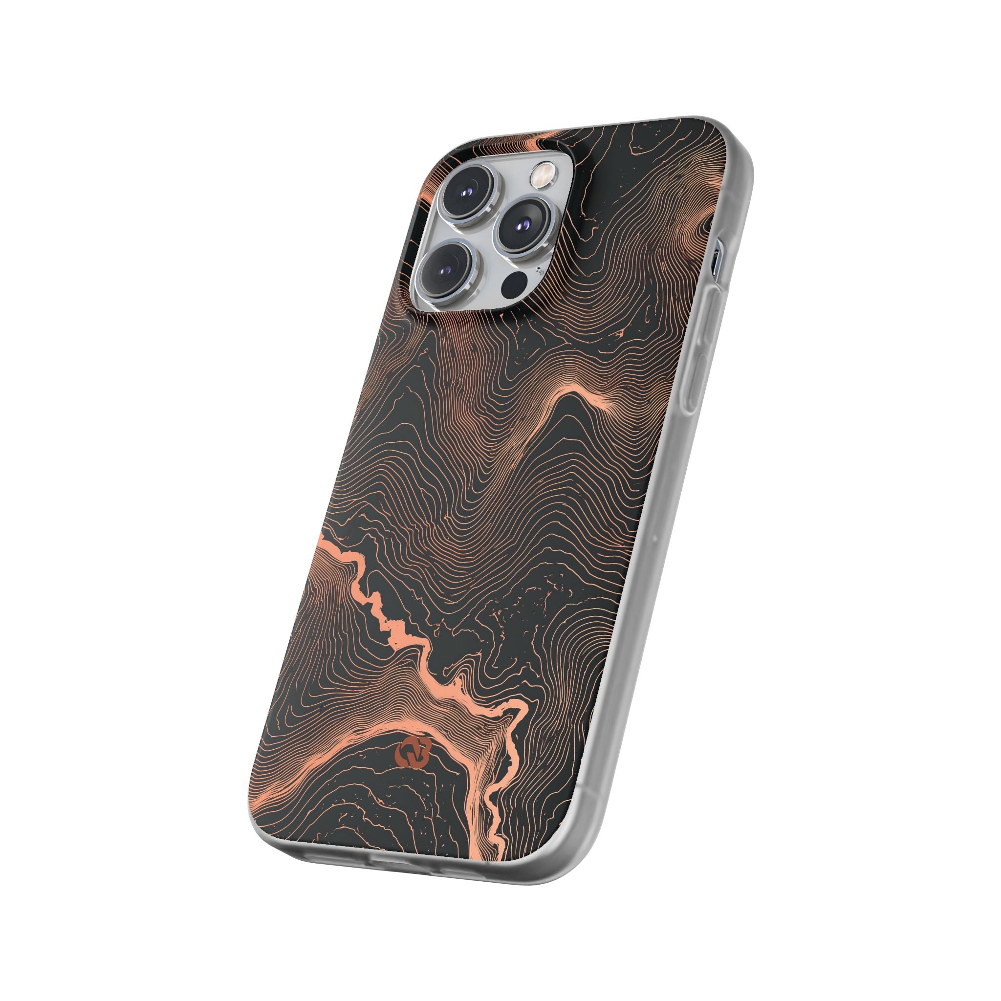 Orange Lite Phone Case for iPhone - Salmon Ridge Topo