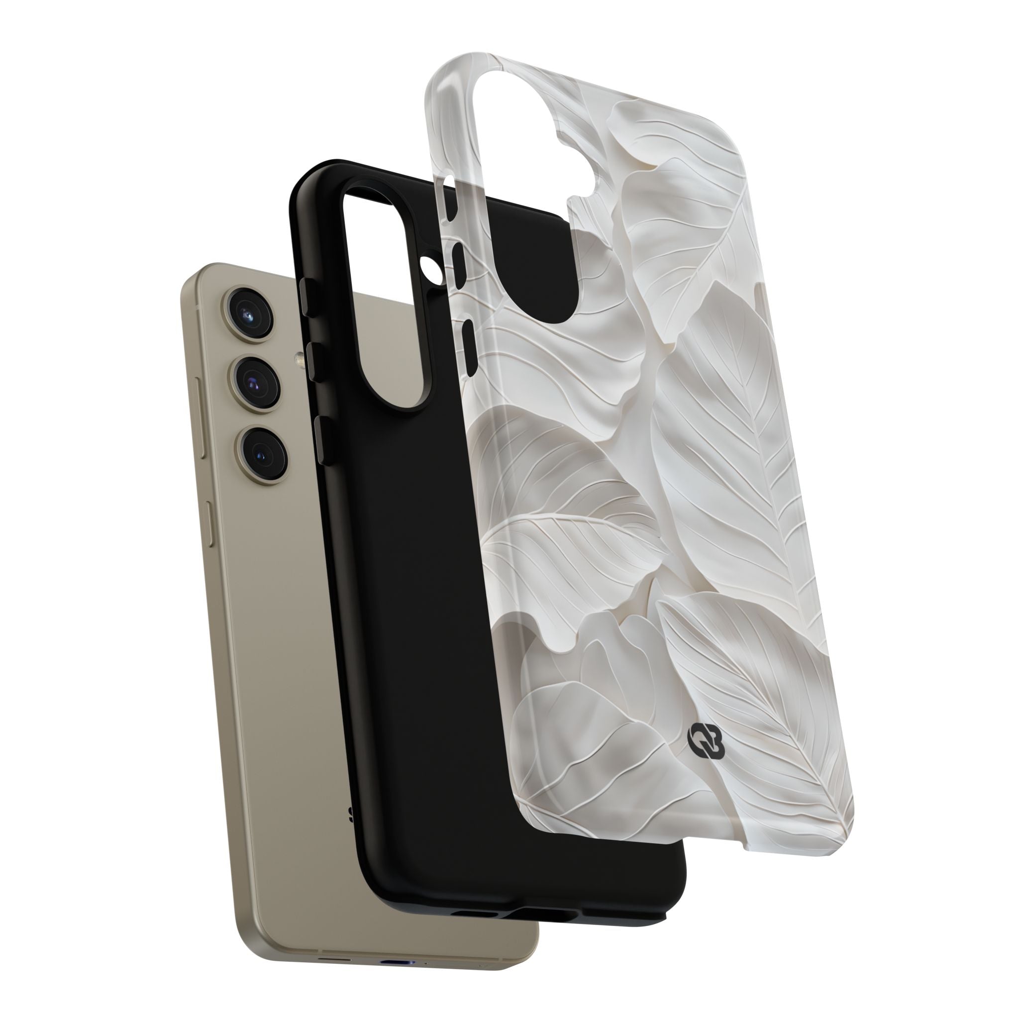 Sculpted Ivory Leaves · Tough Phone Case for Samsung