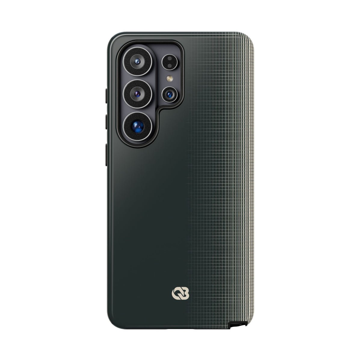 Grey Tough Phone Case for Samsung - Charcoal Tech Grid