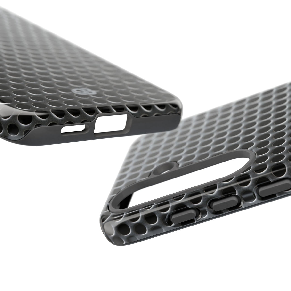 Silver Tough Phone Case for Samsung - Brutalist Steel Mesh