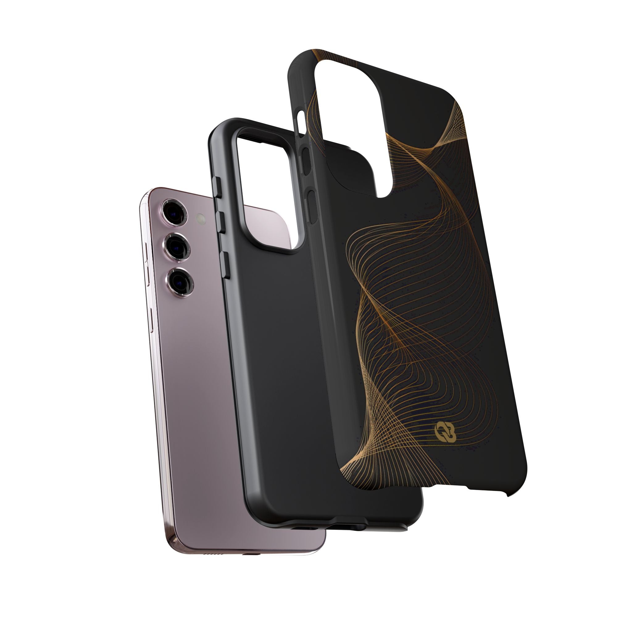 Gold Tough Phone Case for Samsung - Burnished Bronze Helix