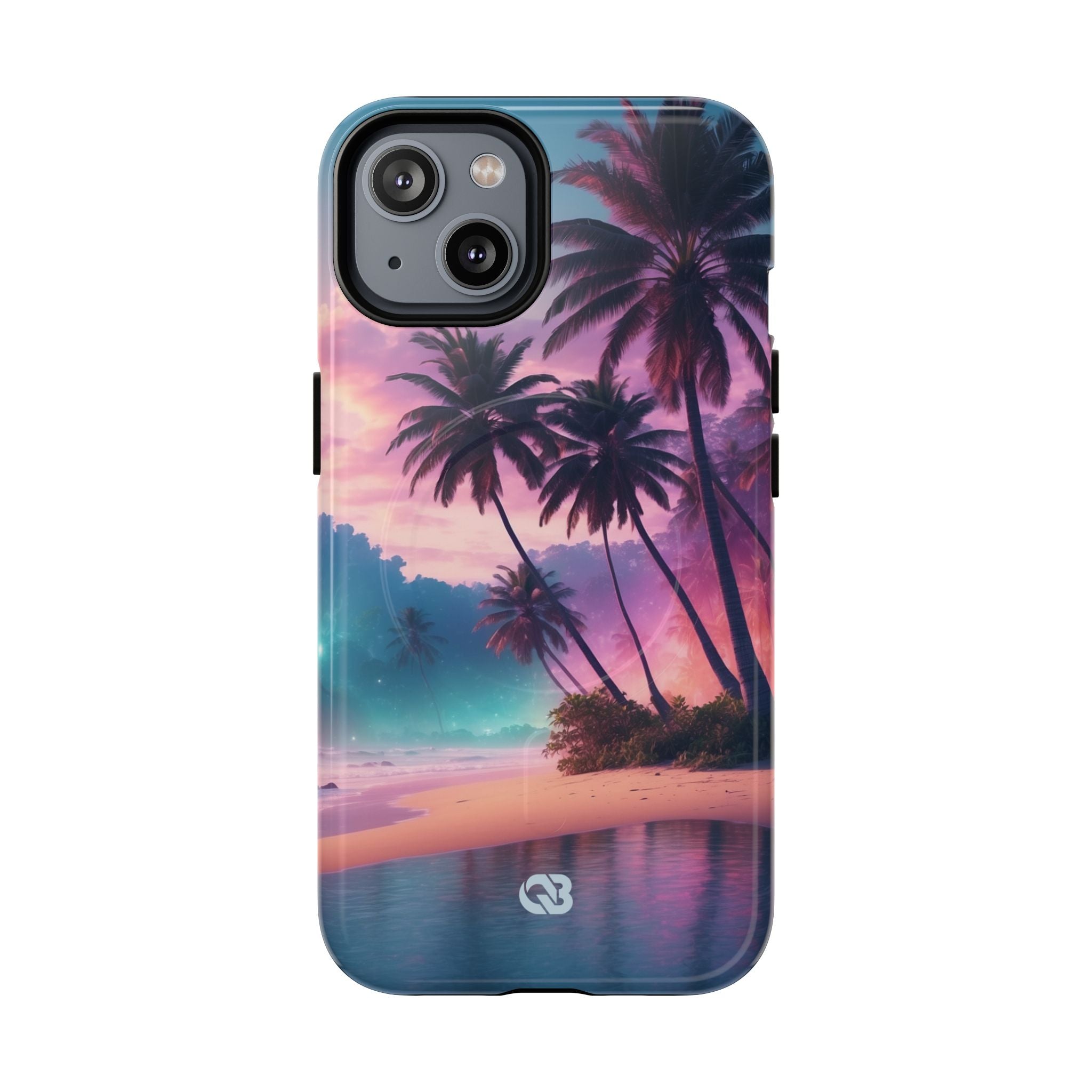 Neon Shore Palms · Tough+ Handyhülle für iPhone · Magsafe