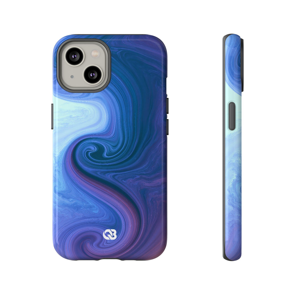 Azure Fluid Swirl · Tough Phone Case for iPhone · Blue
